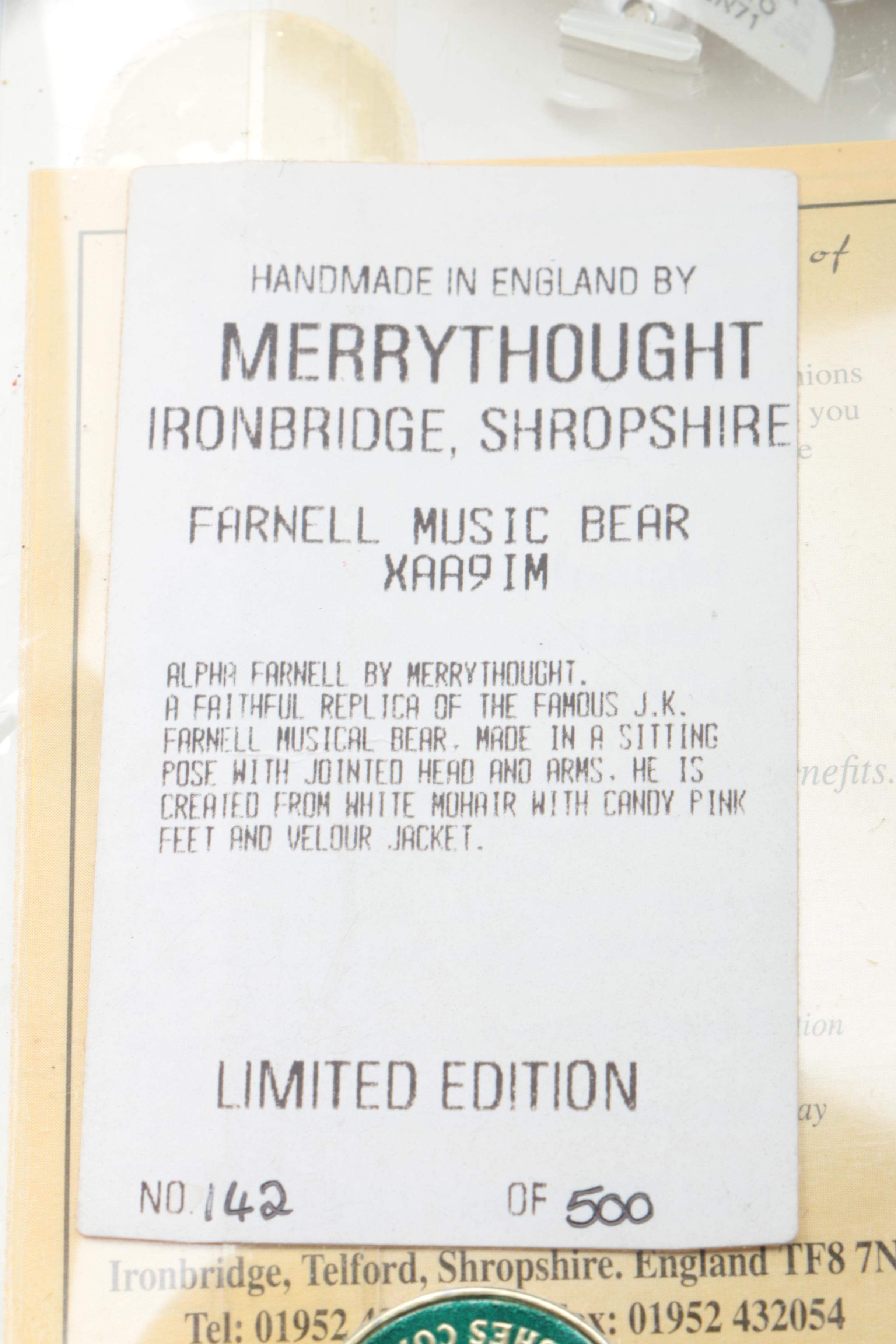 Merrythought Limited Edition Stuffed Teddy Bears