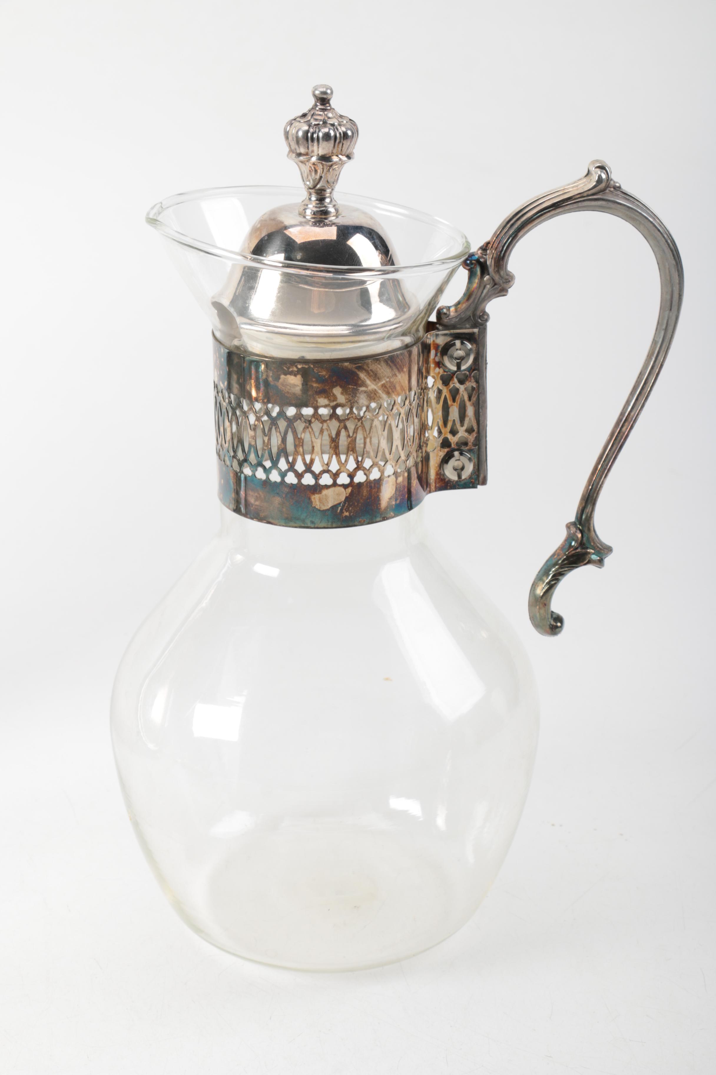 F.B. Rogers Silver Plate Creamer with Other Silver Plate Serveware