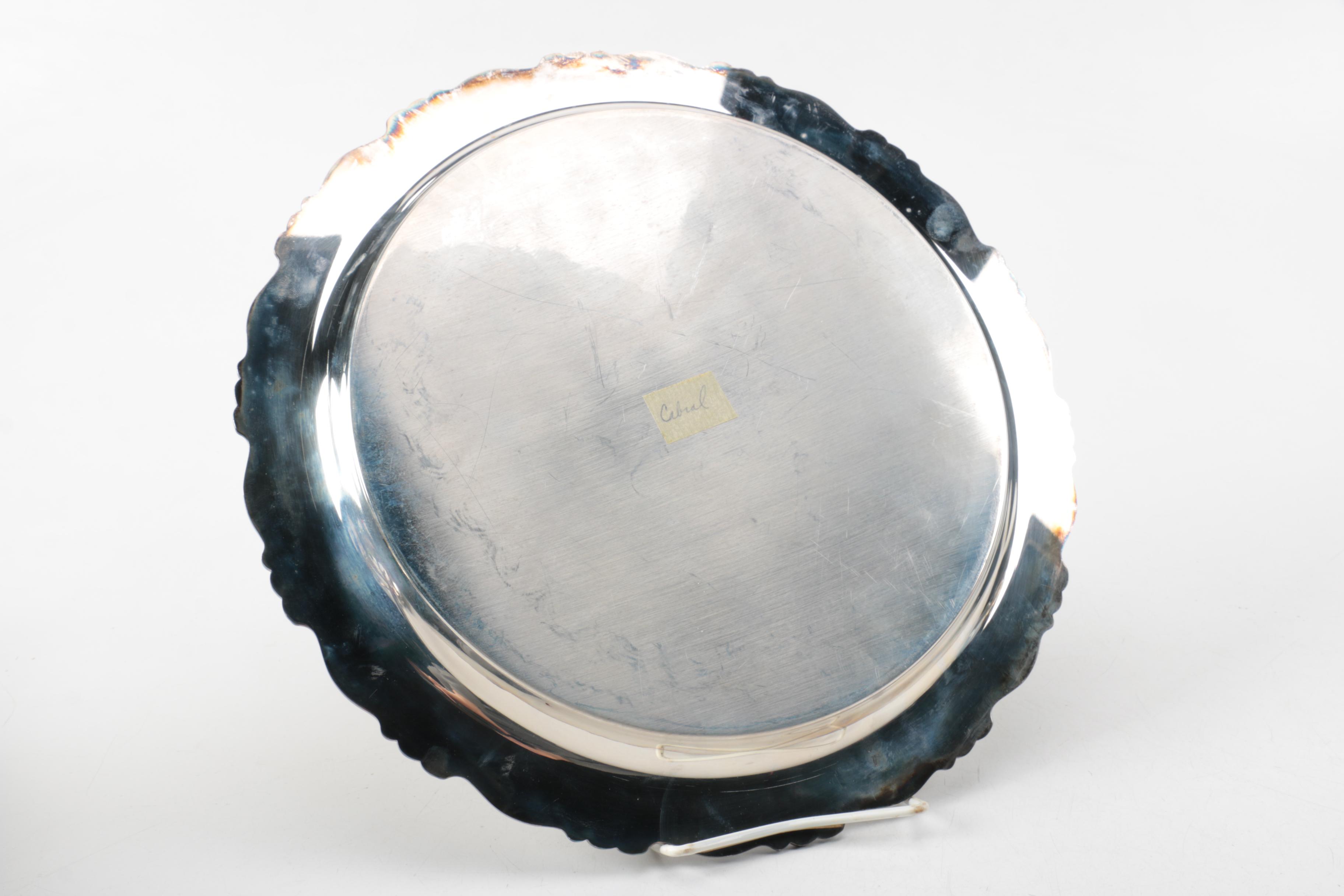 F.B. Rogers Silver Plate Creamer with Other Silver Plate Serveware