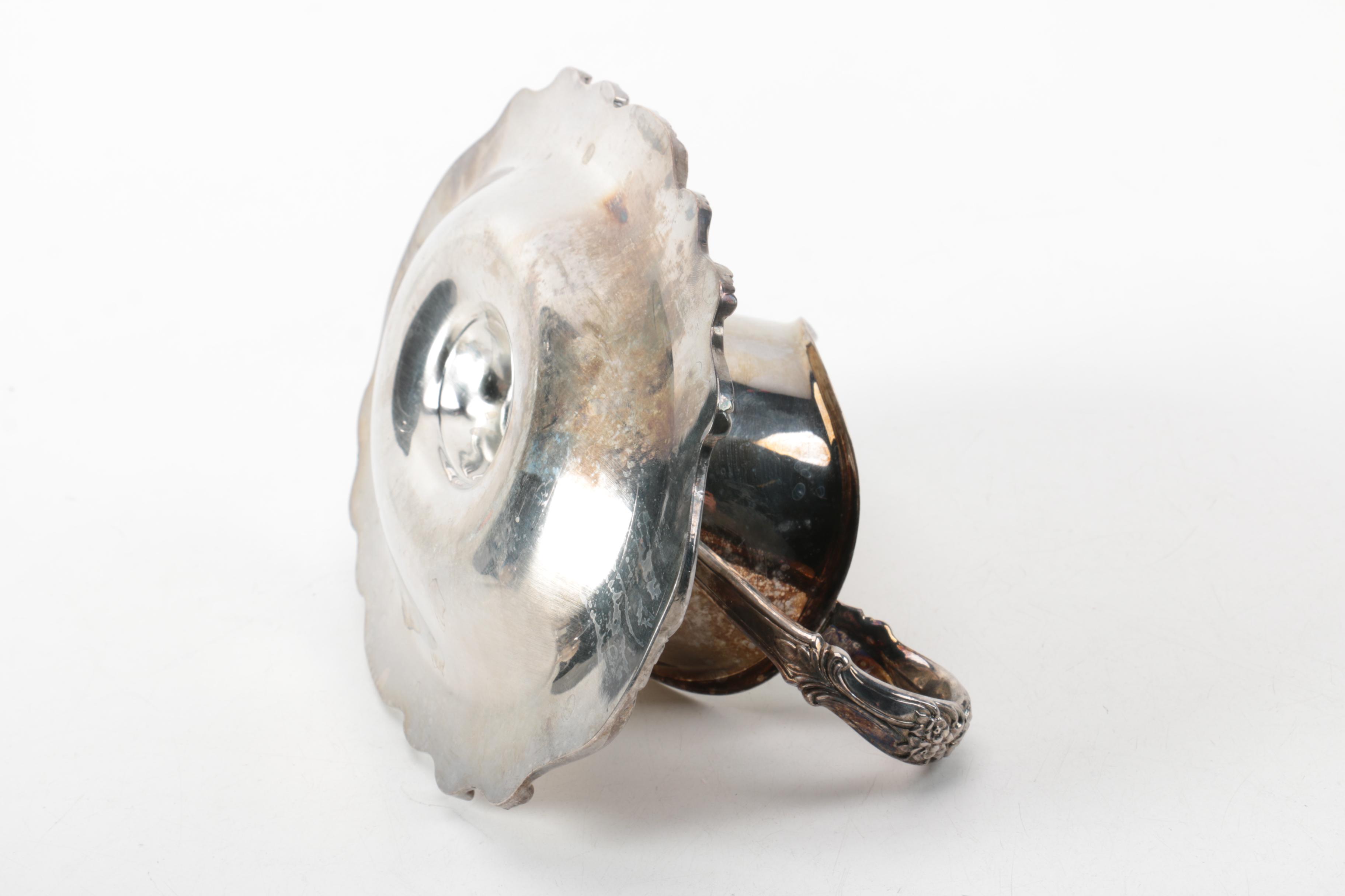 F.B. Rogers Silver Plate Creamer with Other Silver Plate Serveware