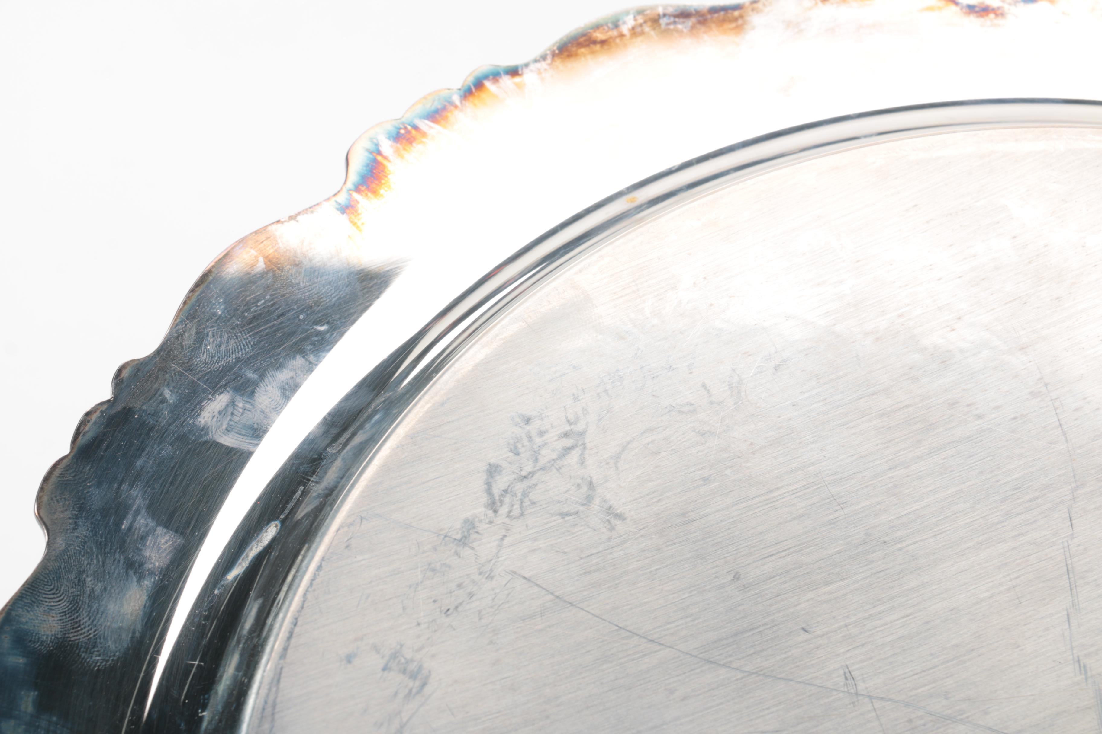 F.B. Rogers Silver Plate Creamer with Other Silver Plate Serveware