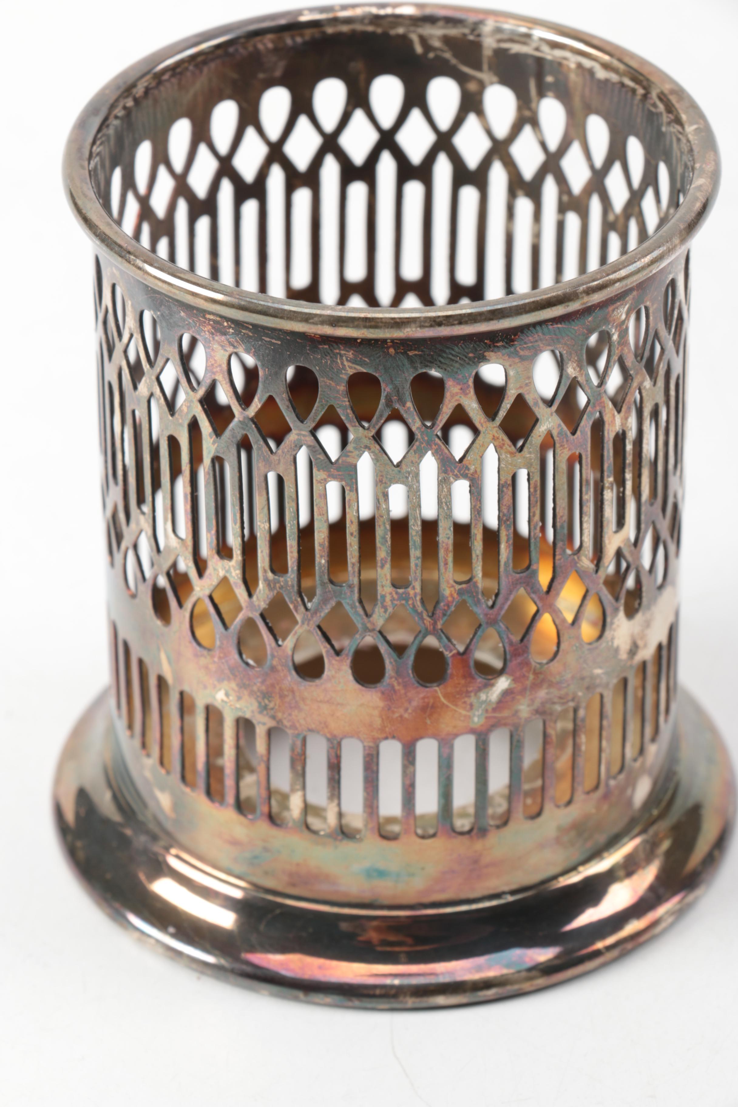 F.B. Rogers Silver Plate Creamer with Other Silver Plate Serveware