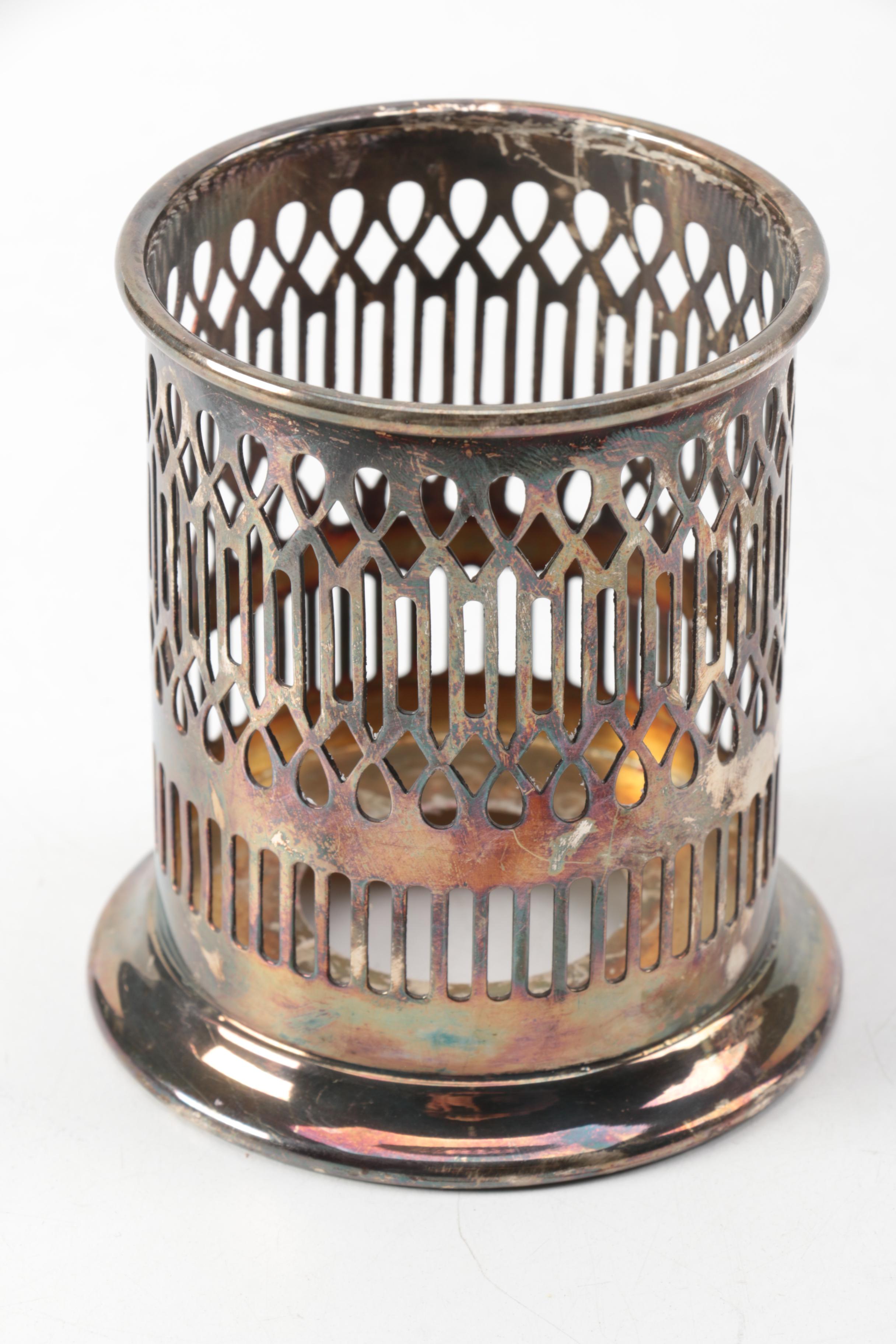 F.B. Rogers Silver Plate Creamer with Other Silver Plate Serveware