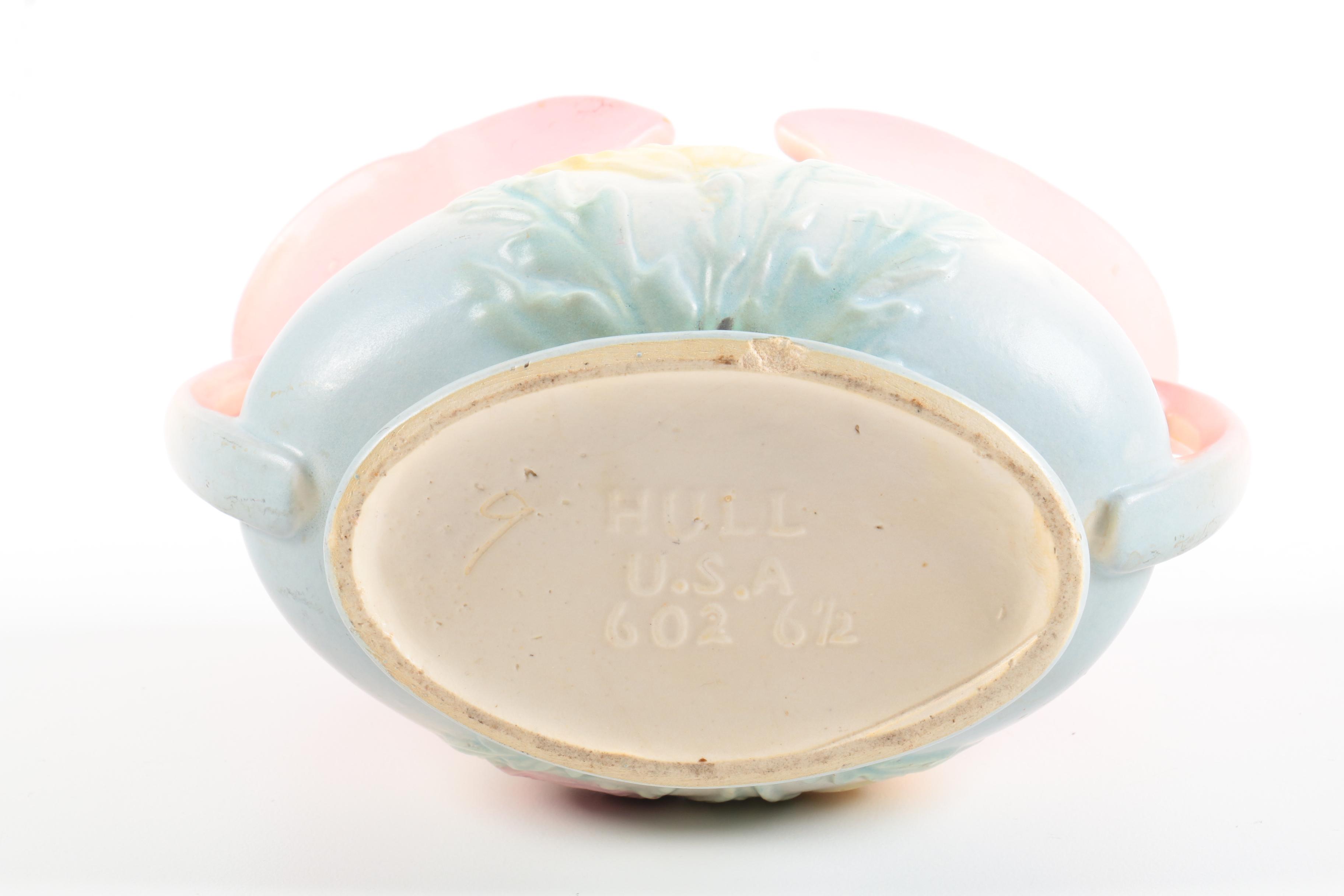 Circa 1940's Hull Pottery "Poppy" Bowl