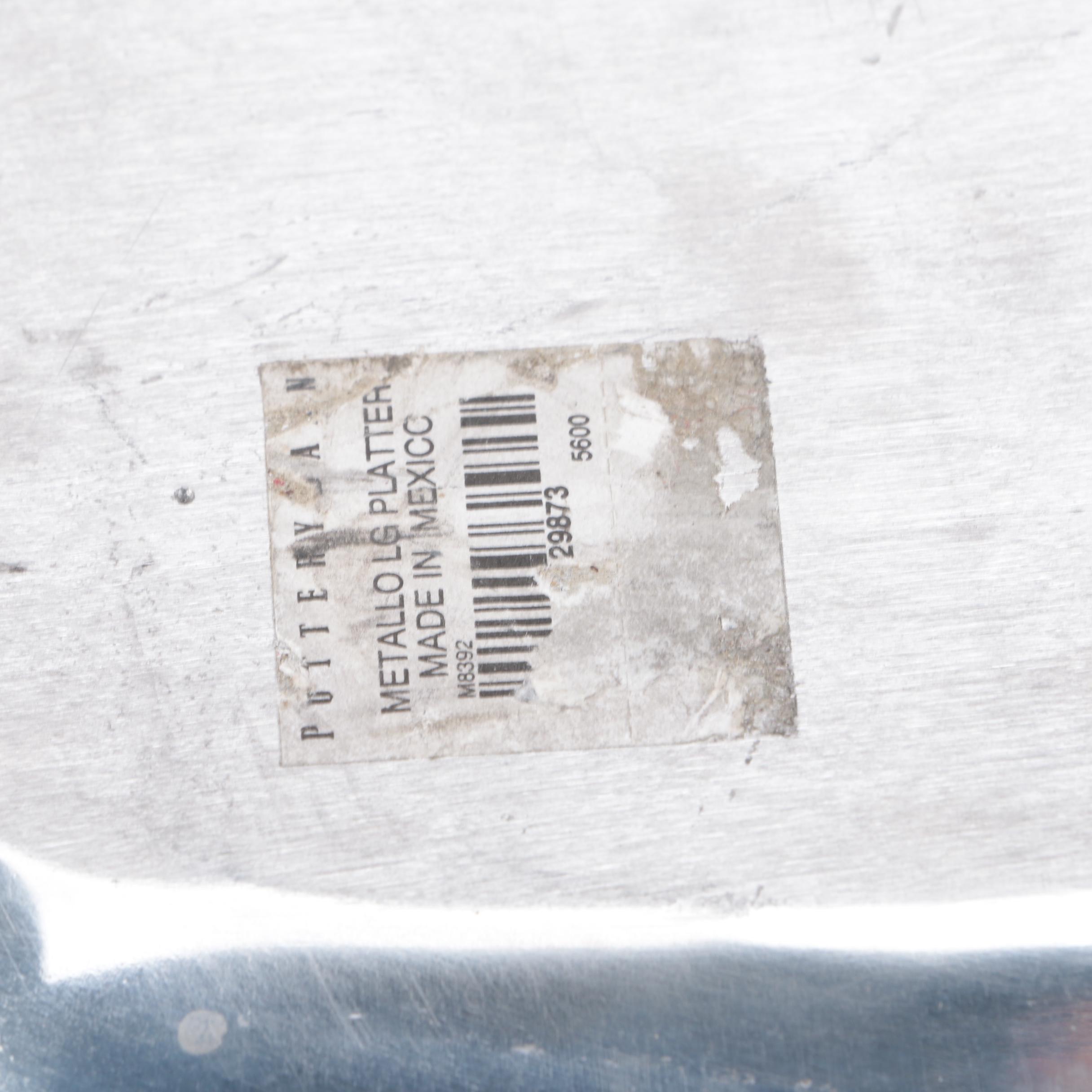 Pottery Barn Stainless Steel Serving Tray