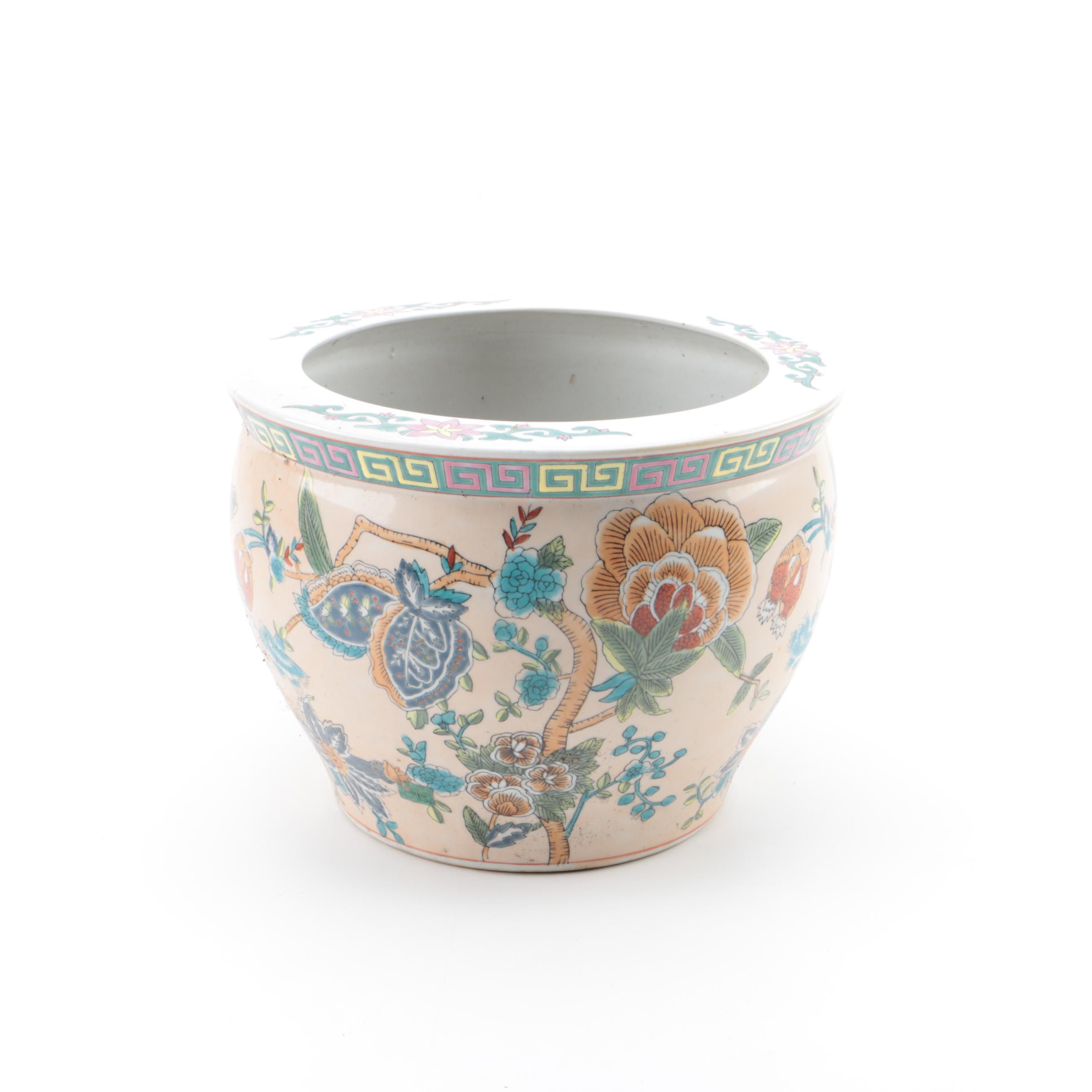Hand Painted Porcelain Planter