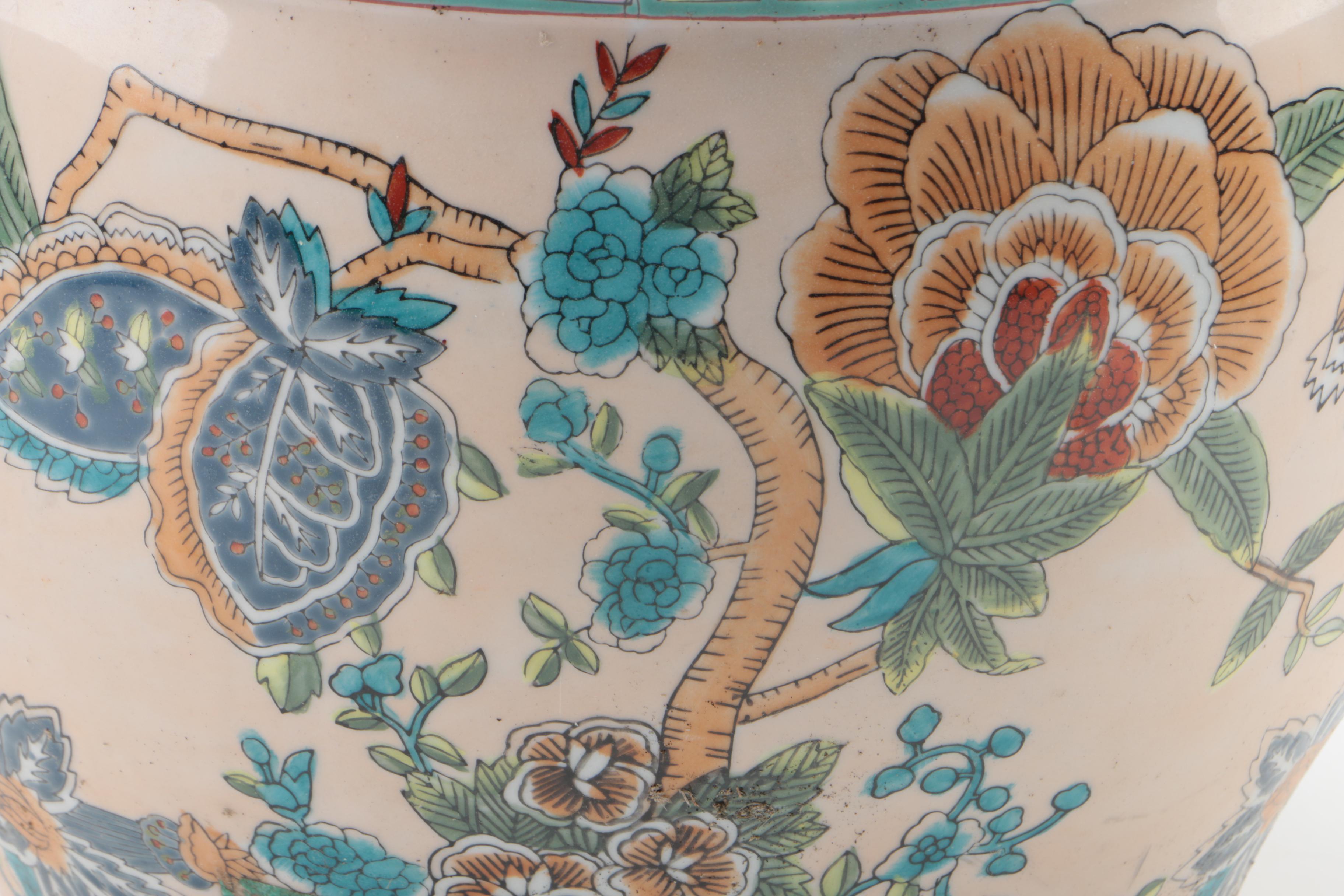 Hand Painted Porcelain Planter