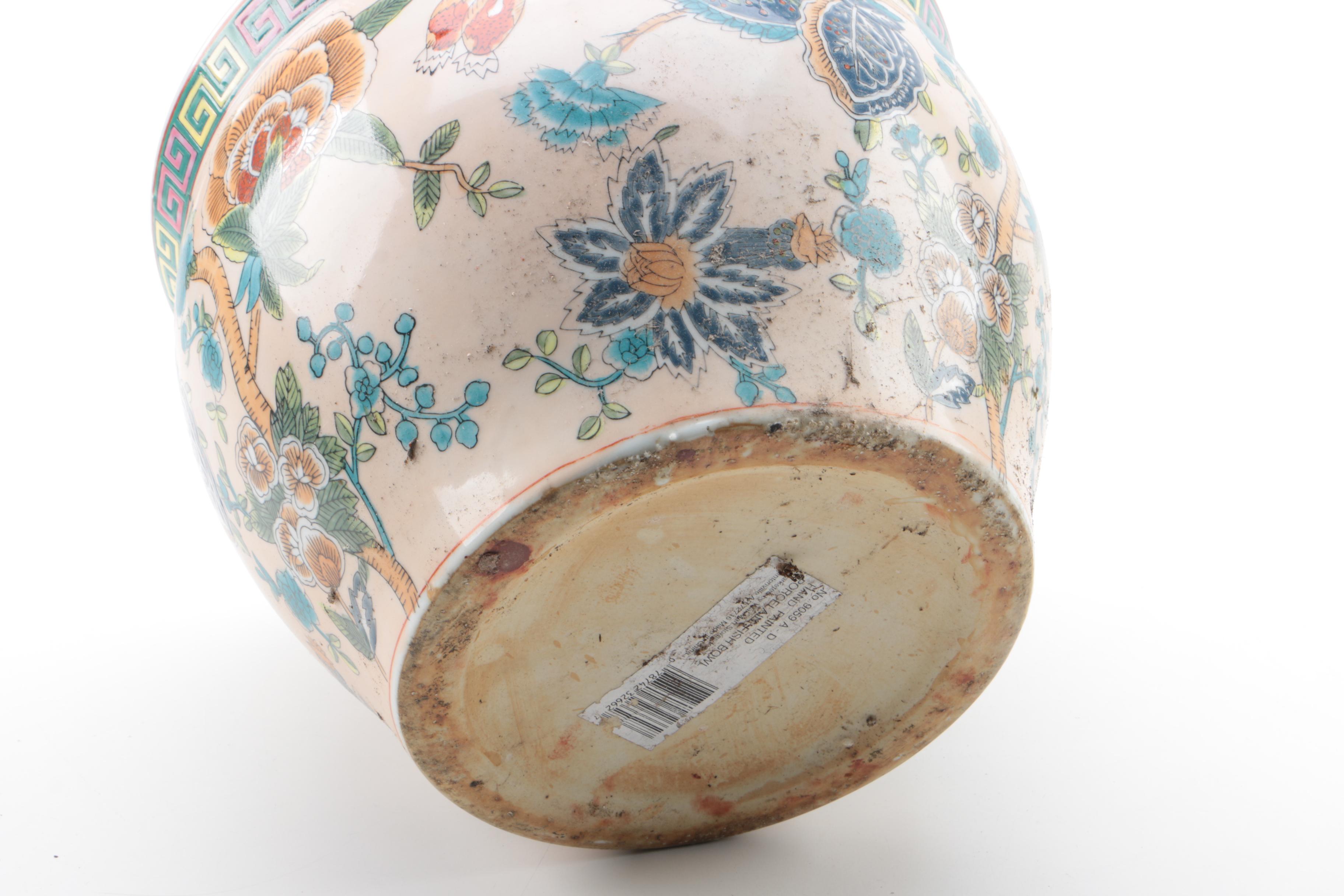 Hand Painted Porcelain Planter