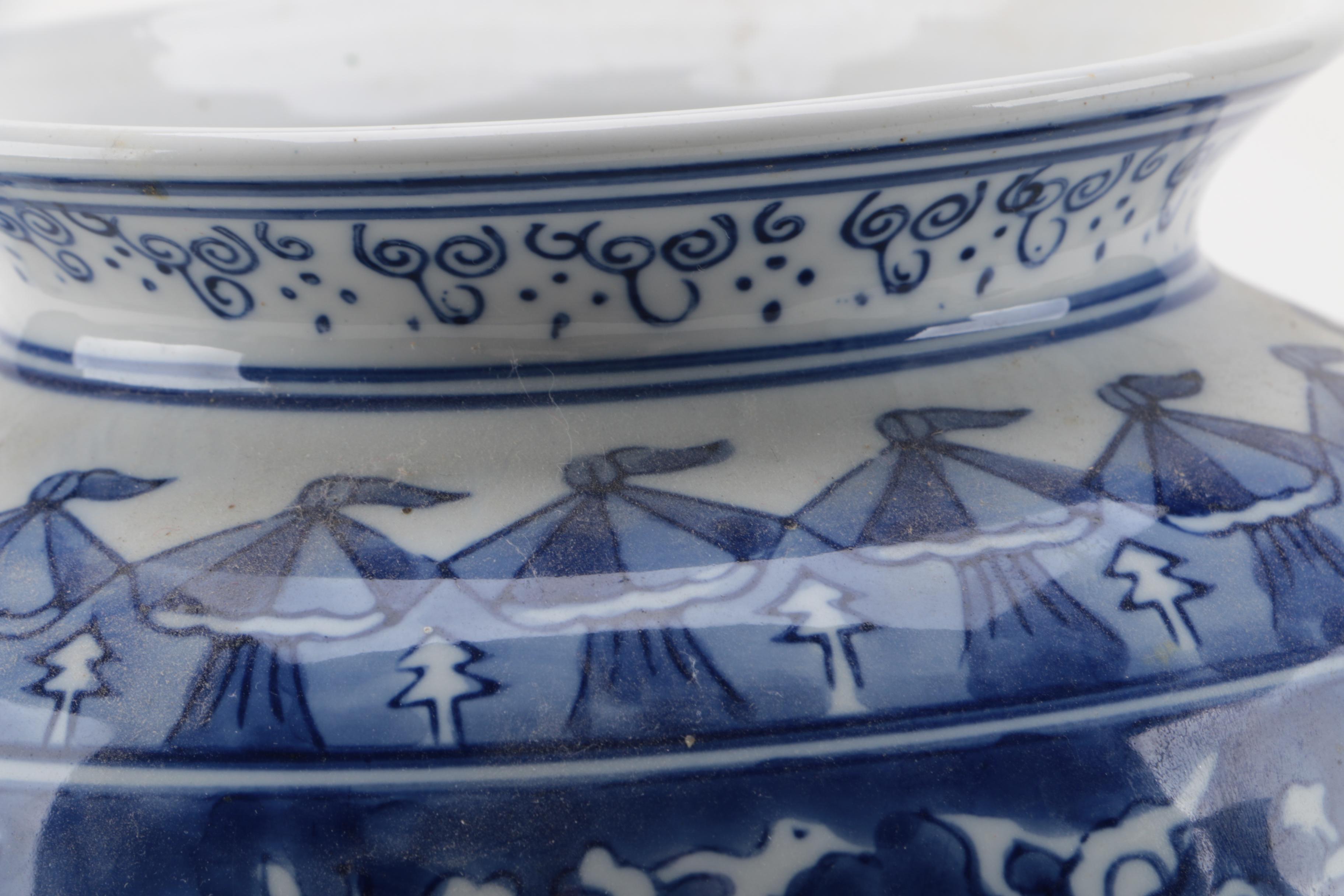 East Asian Blue and White Porcelain Vases