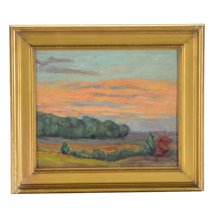Lily Osman Adams Oil Painting "Sunset"