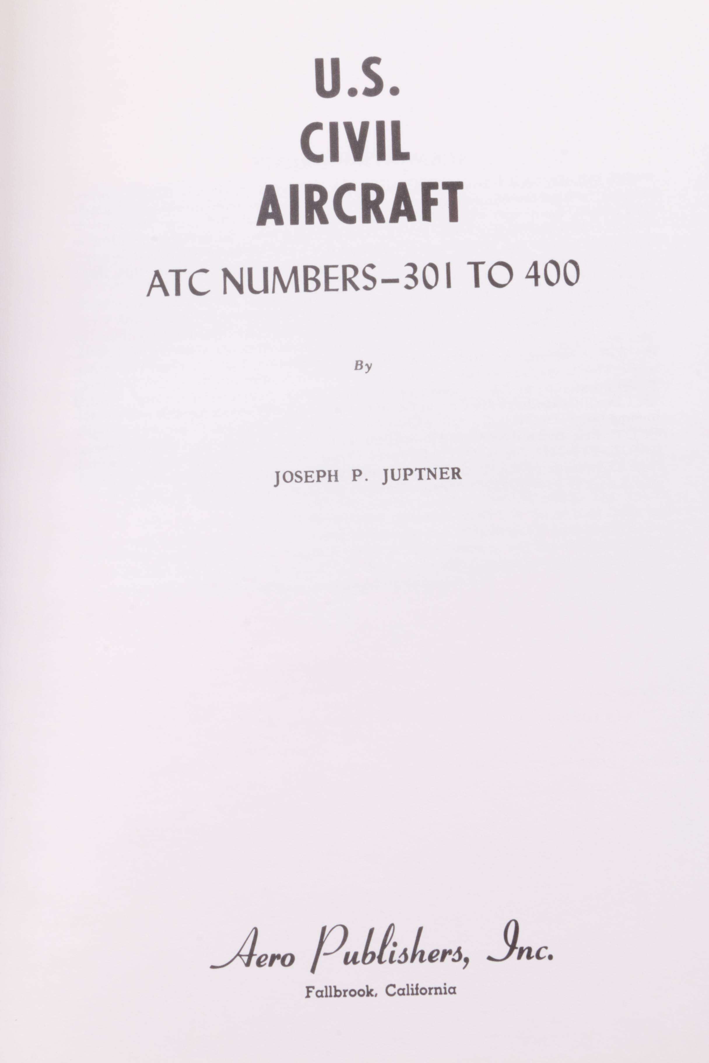 1960s and 1970s "U.S. Civil Aircraft" in Thirteen Volumes