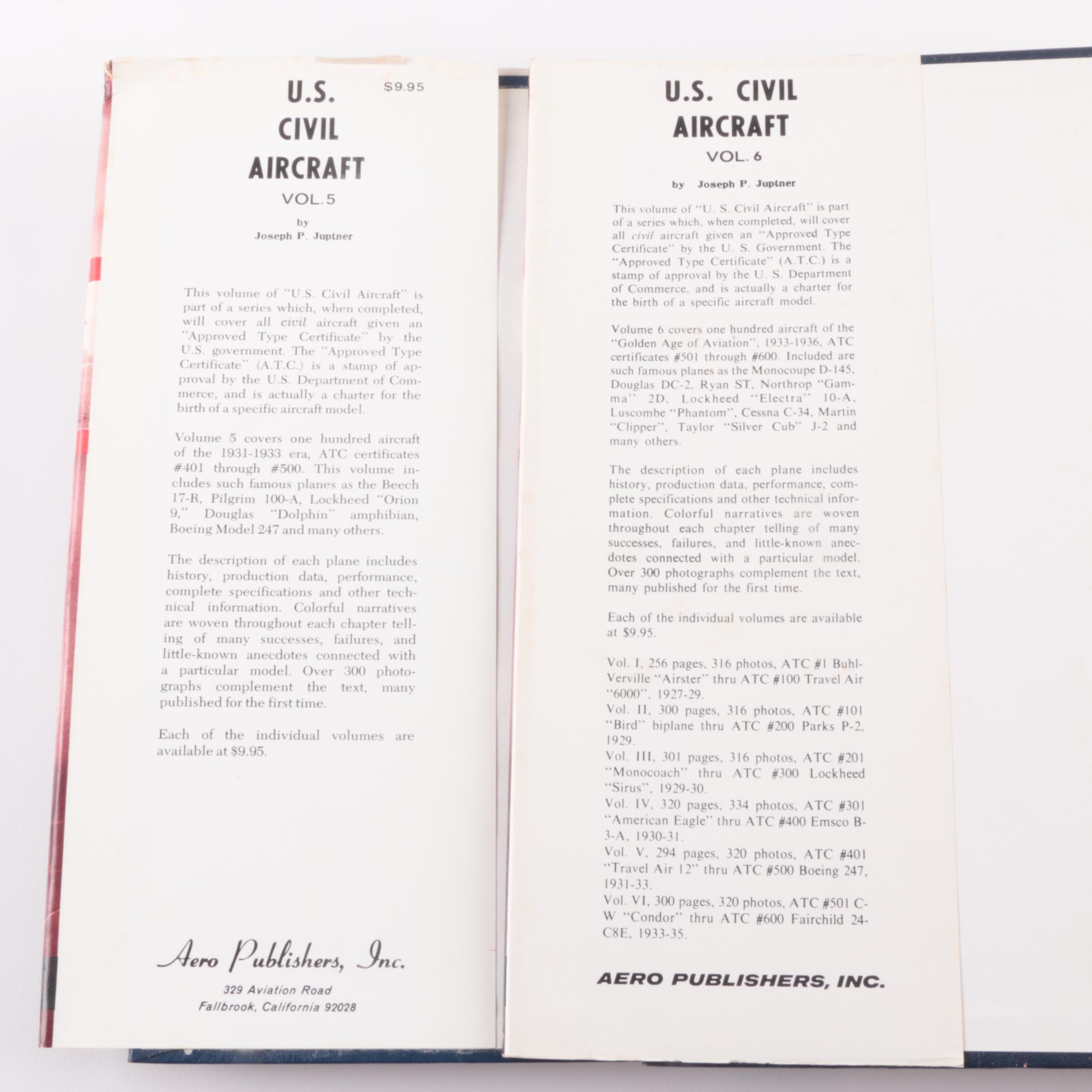 1960s and 1970s "U.S. Civil Aircraft" in Thirteen Volumes