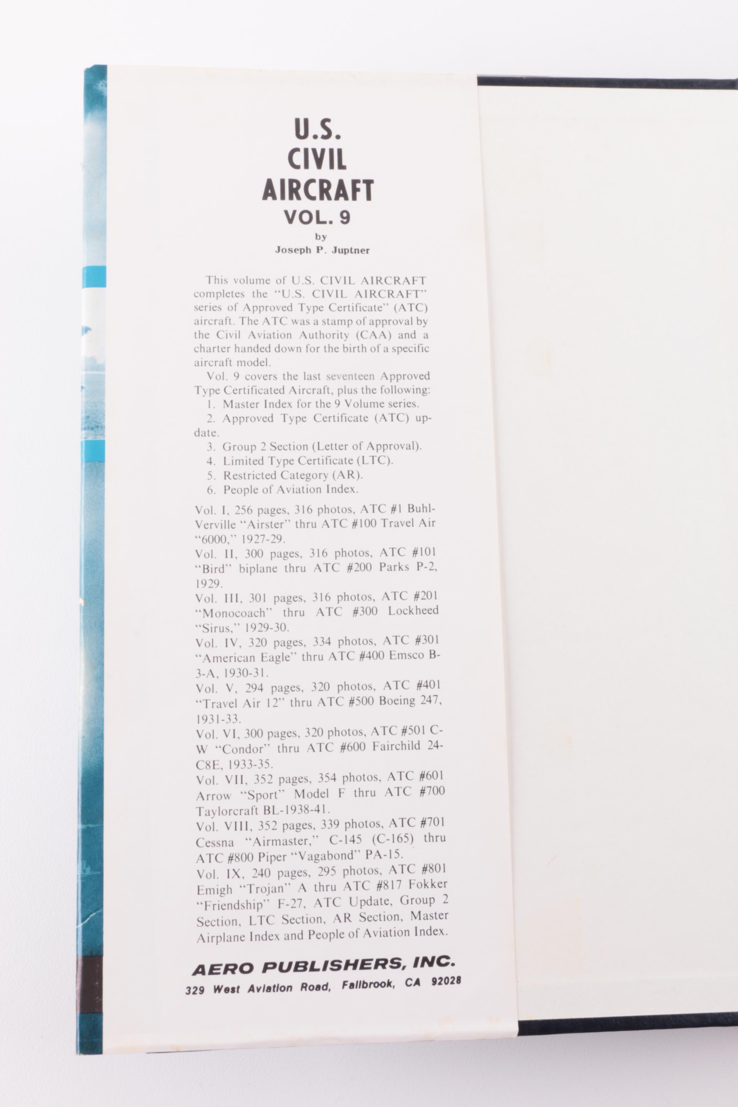 1960s and 1970s "U.S. Civil Aircraft" in Thirteen Volumes