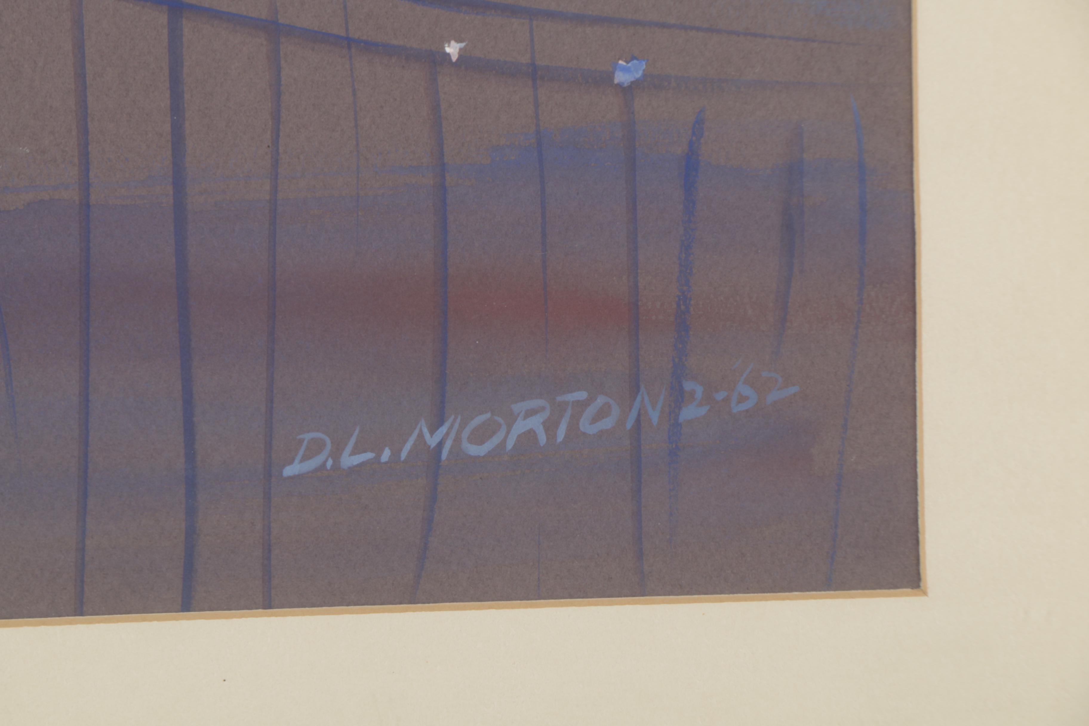 D. L. Morton Gouache Painting