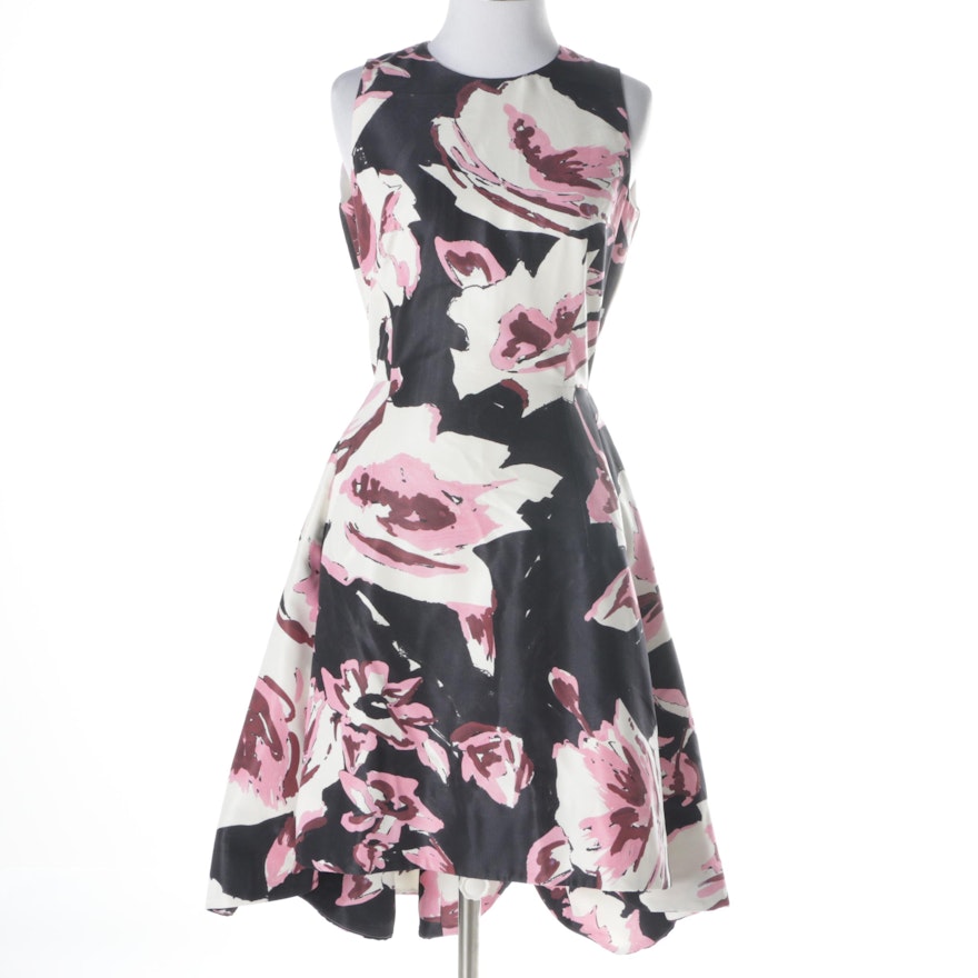 Christian Dior Floral Silk Fit and Flare Dress