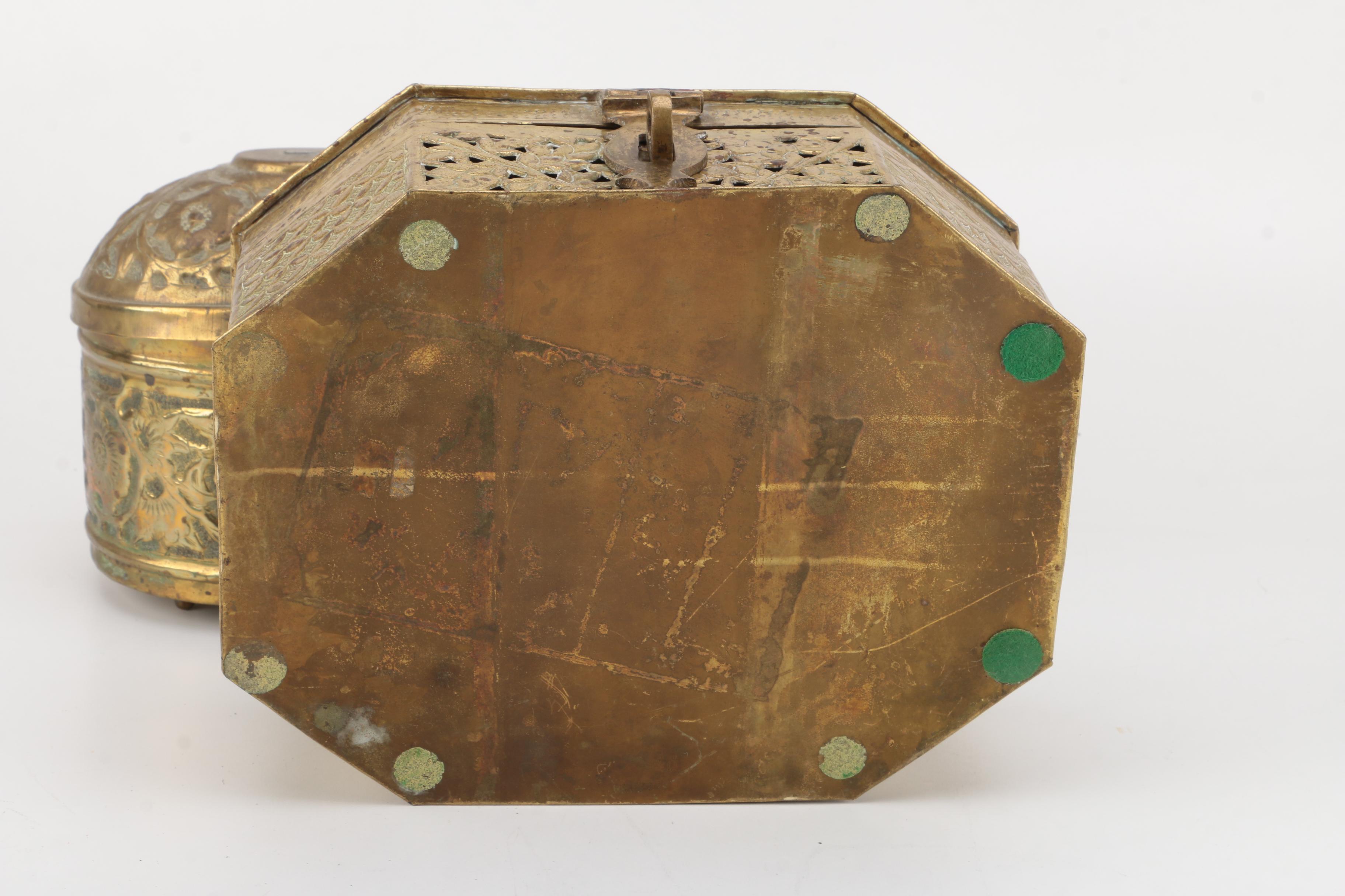 Brass Open Work Decorative Boxes and Assorted Decor