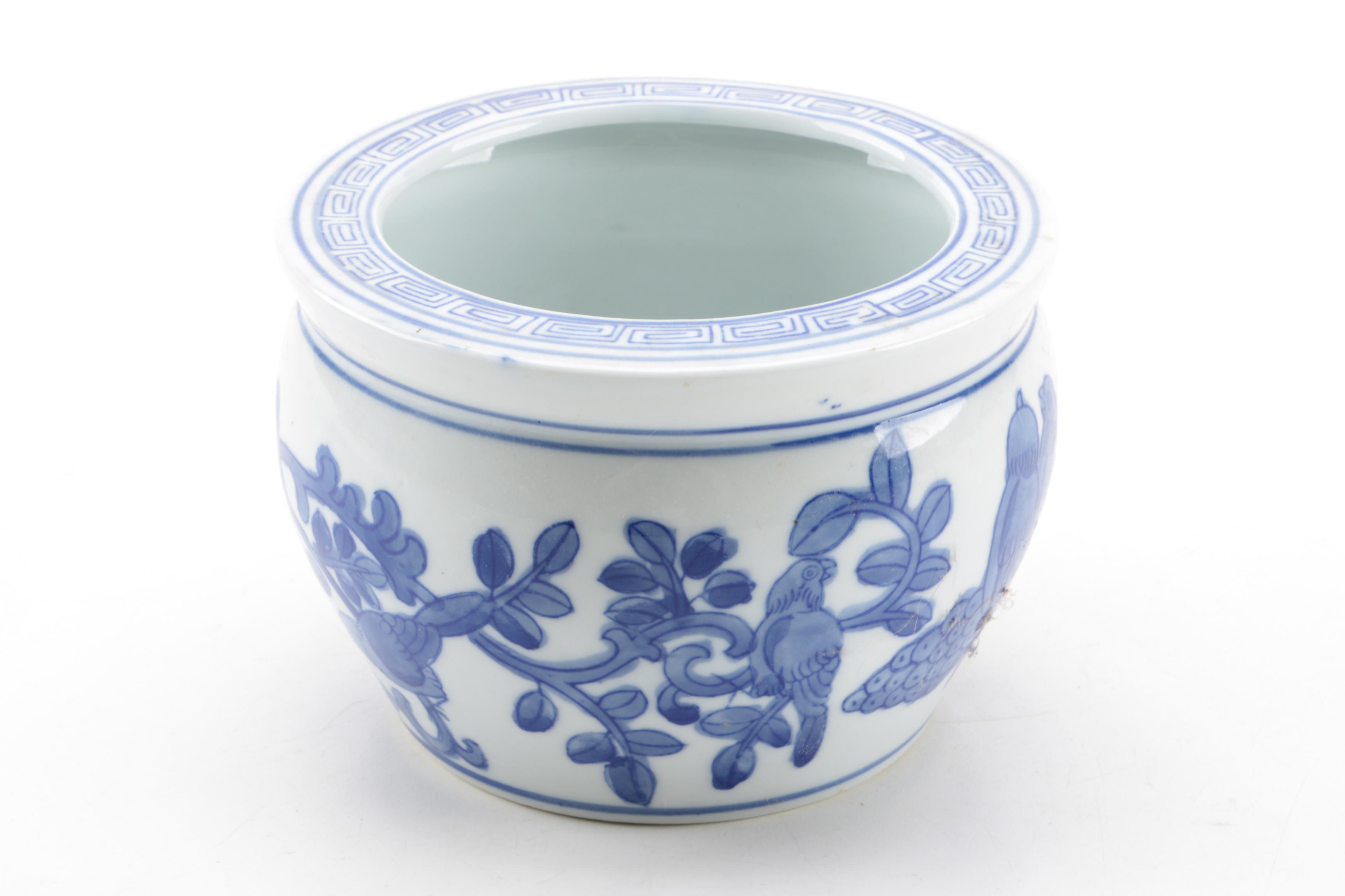 Blue and White Ceramic Planters