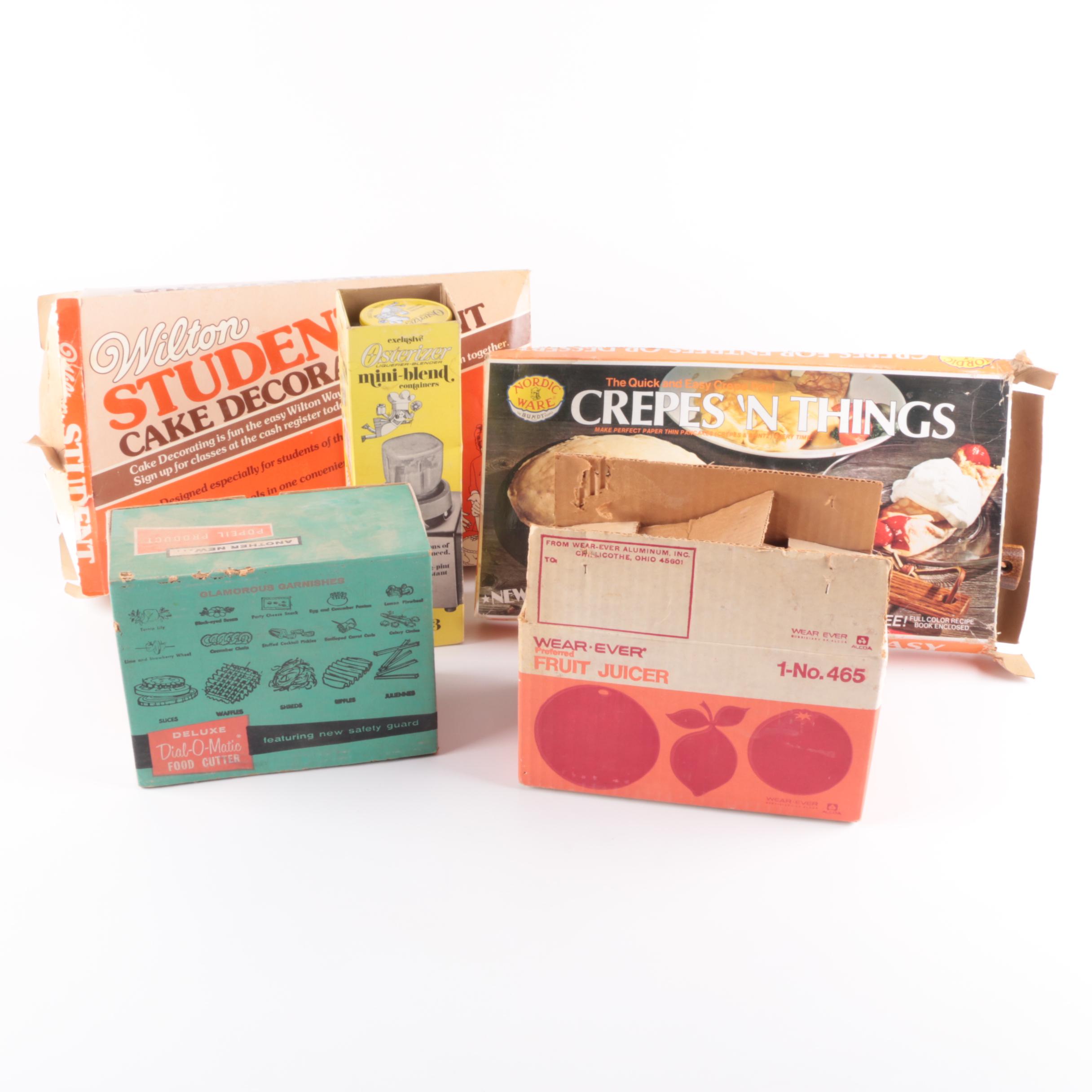 Wear Ever Fruit Juicer, Cake Decorating Kit and Assorted Kitchen Sets