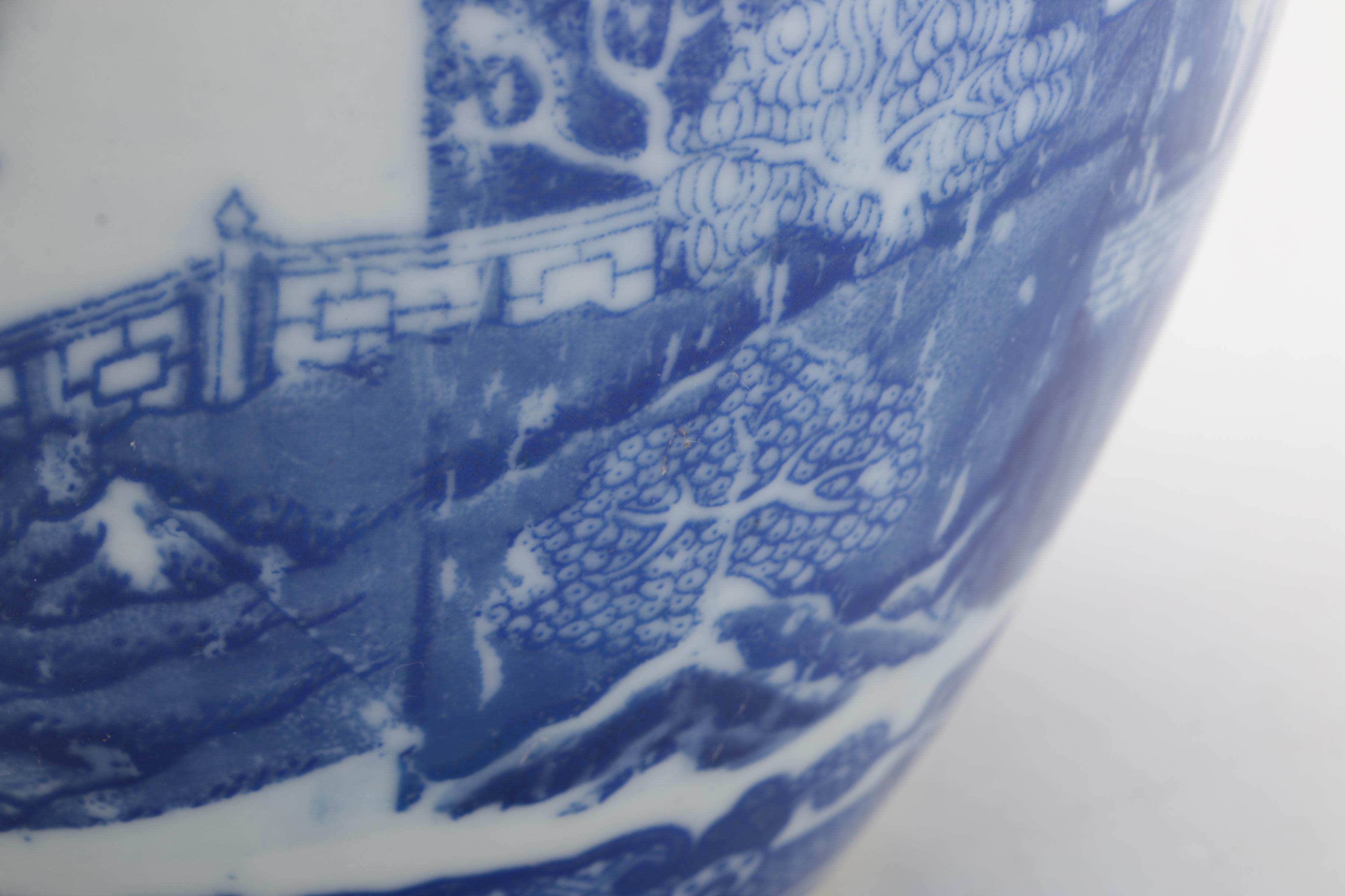 Blue and White Ceramic Lidded Containers and Vase