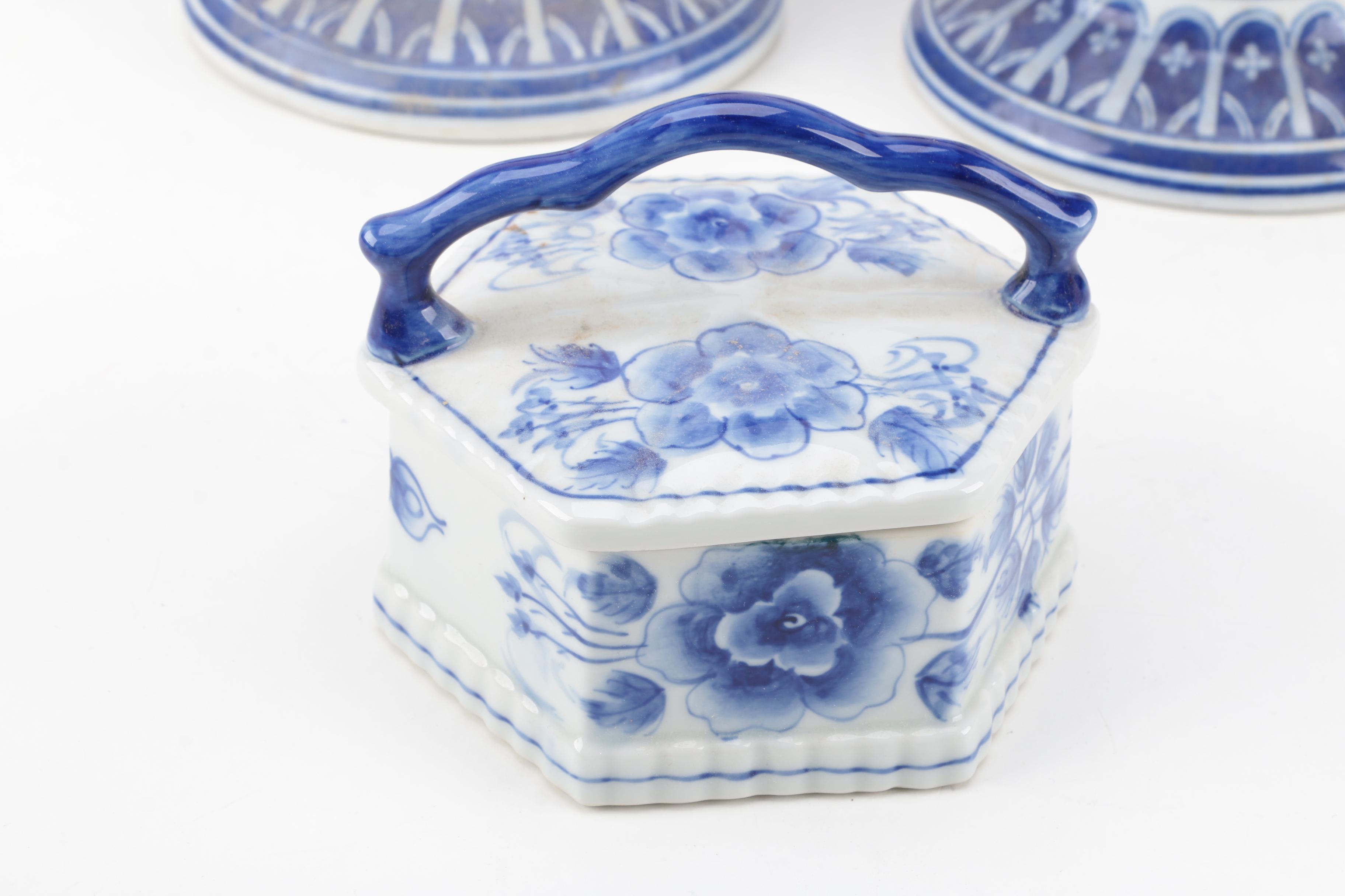 Blue and White Ceramic Decor