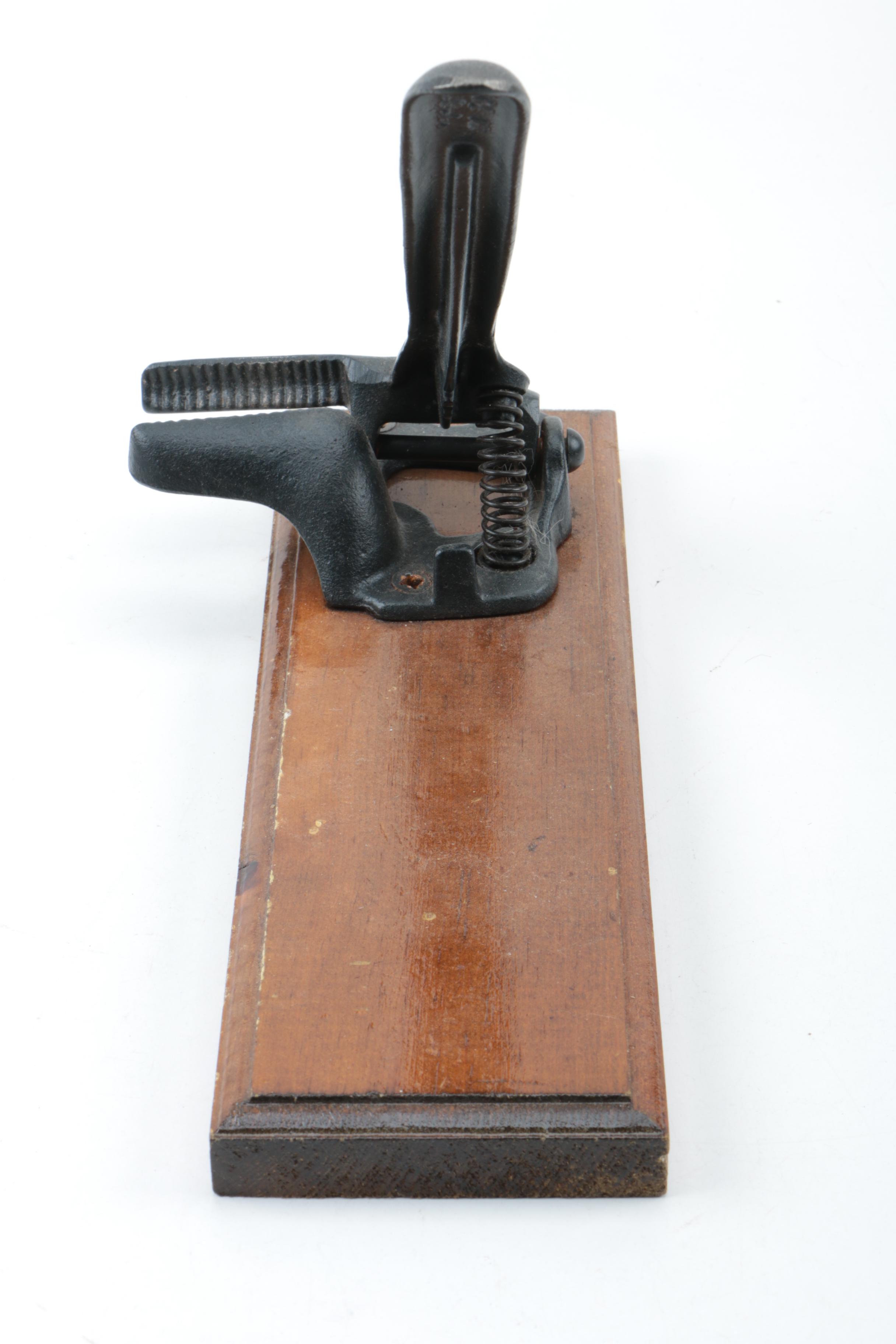 White Mountain Freezer Inc. Cast Iron and Wooden Nutcracker and Other Tools