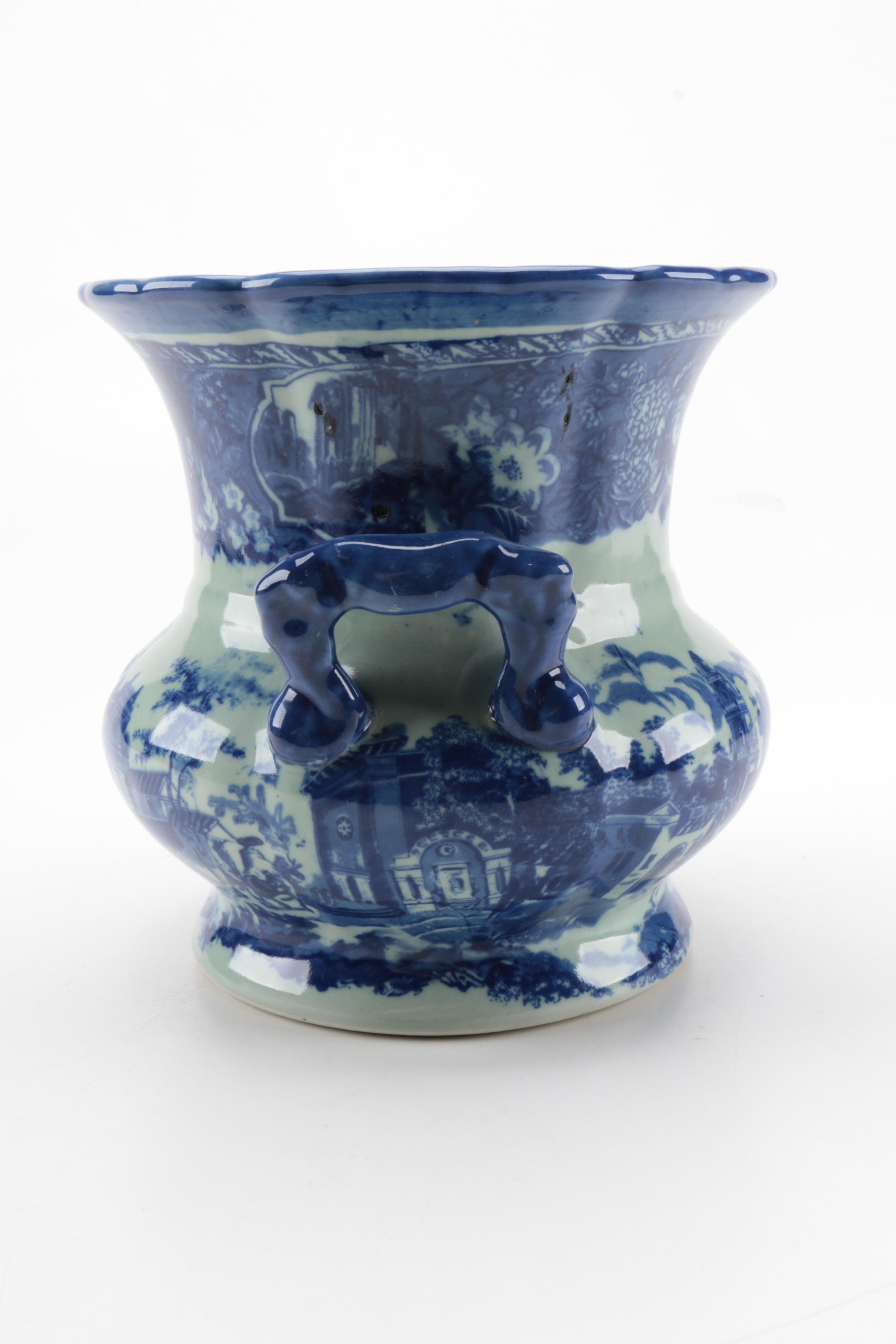 Blue and White Ceramic Vase