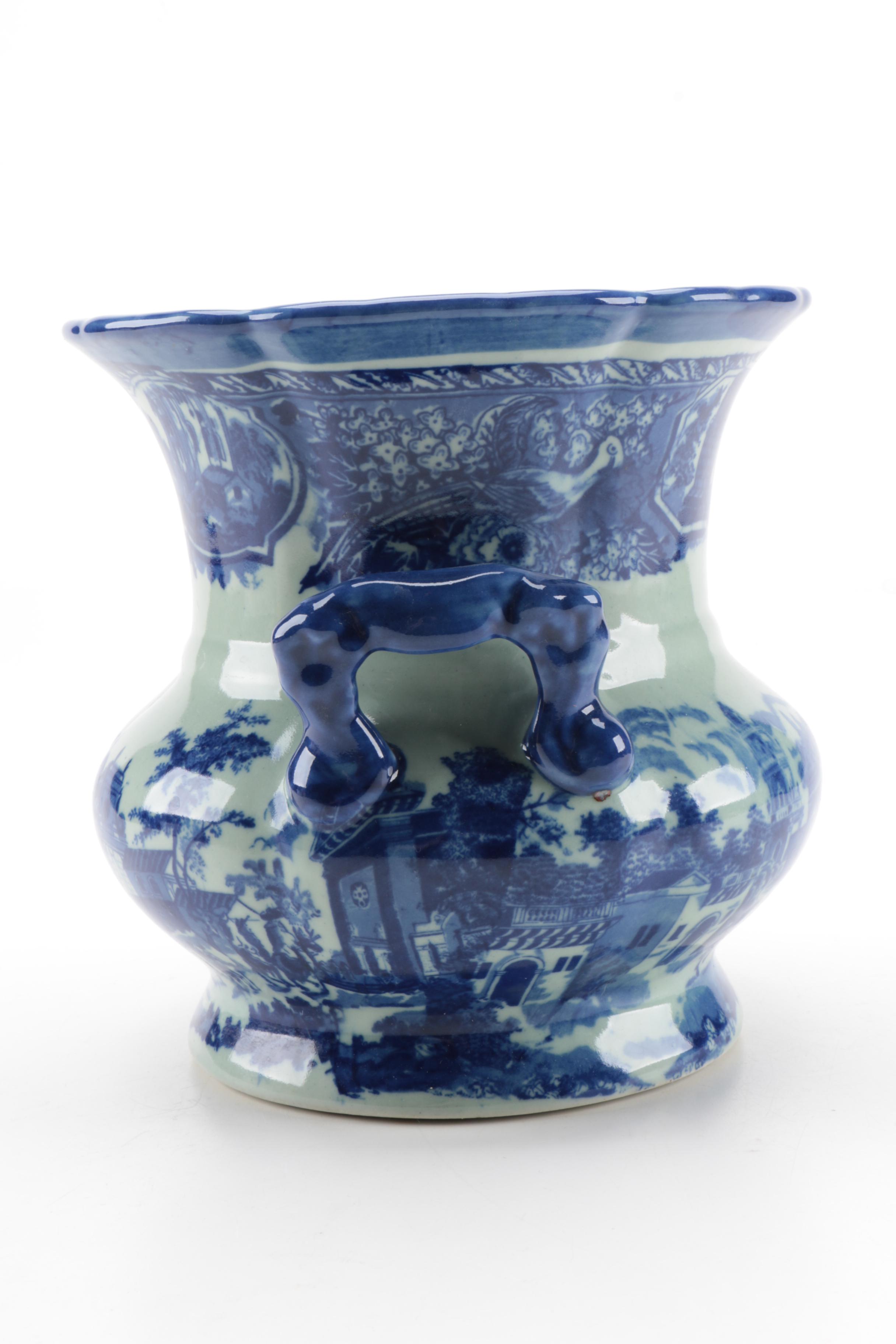 Blue and White Ceramic Vase