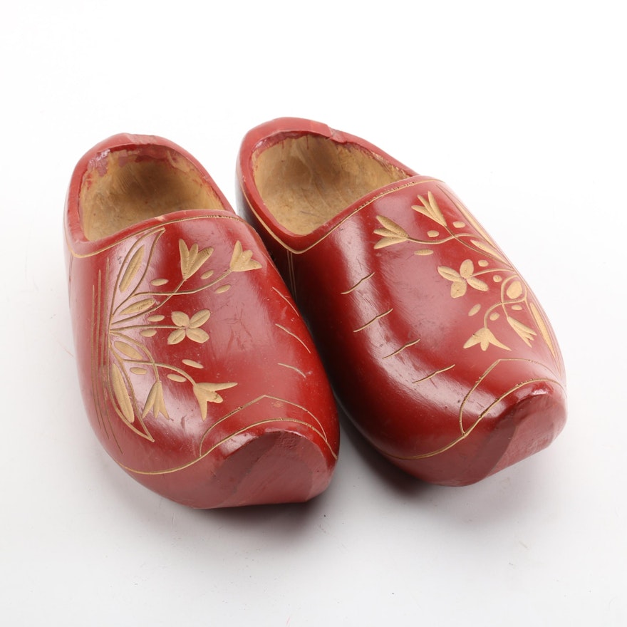 Hand Carved Danish Wood Clogs