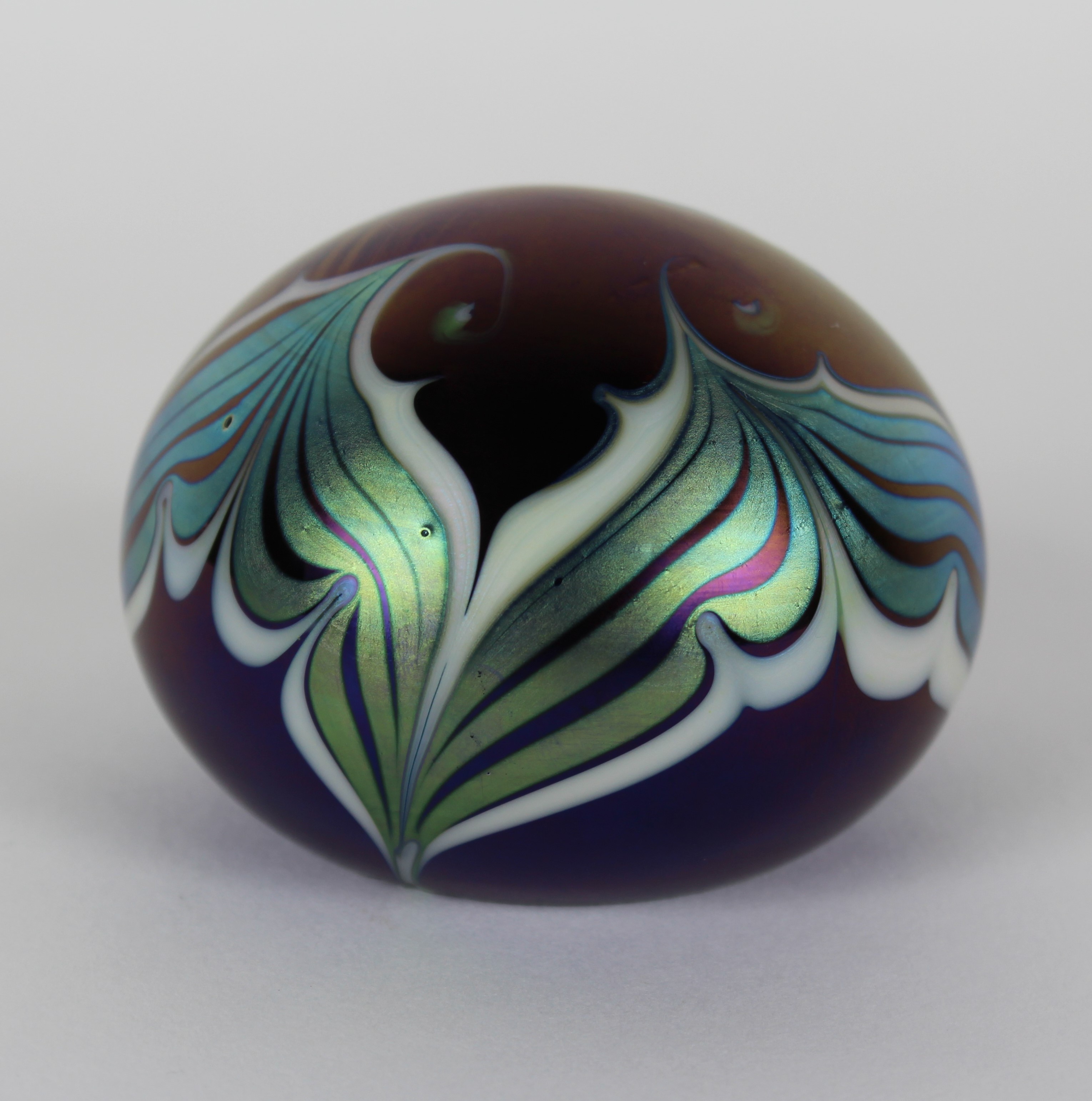 Orient & Flume Geometric Pattern Art Glass Paperweight
