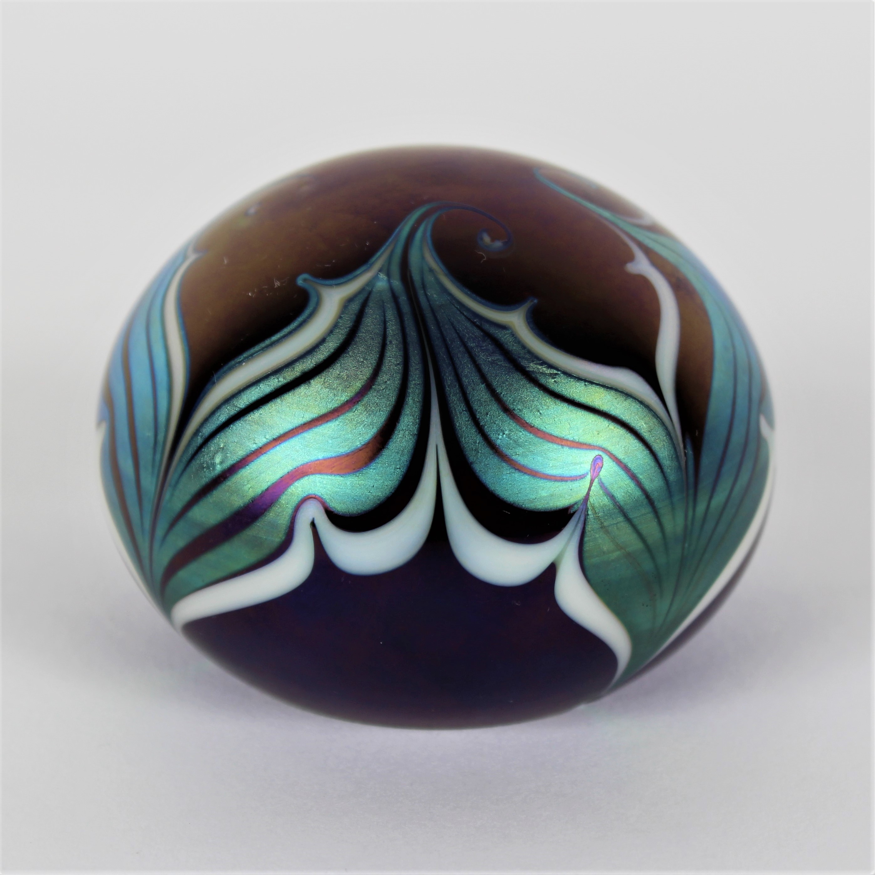Orient & Flume Geometric Pattern Art Glass Paperweight