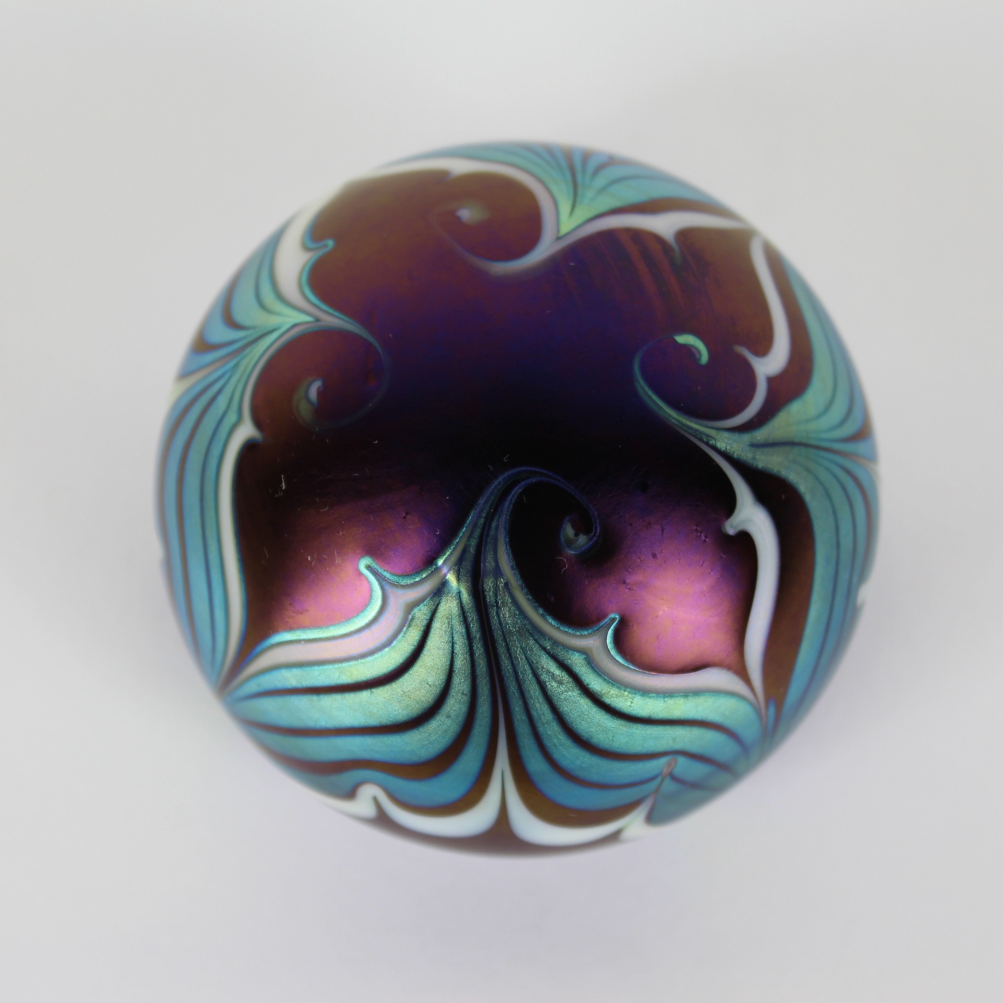 Orient & Flume Geometric Pattern Art Glass Paperweight