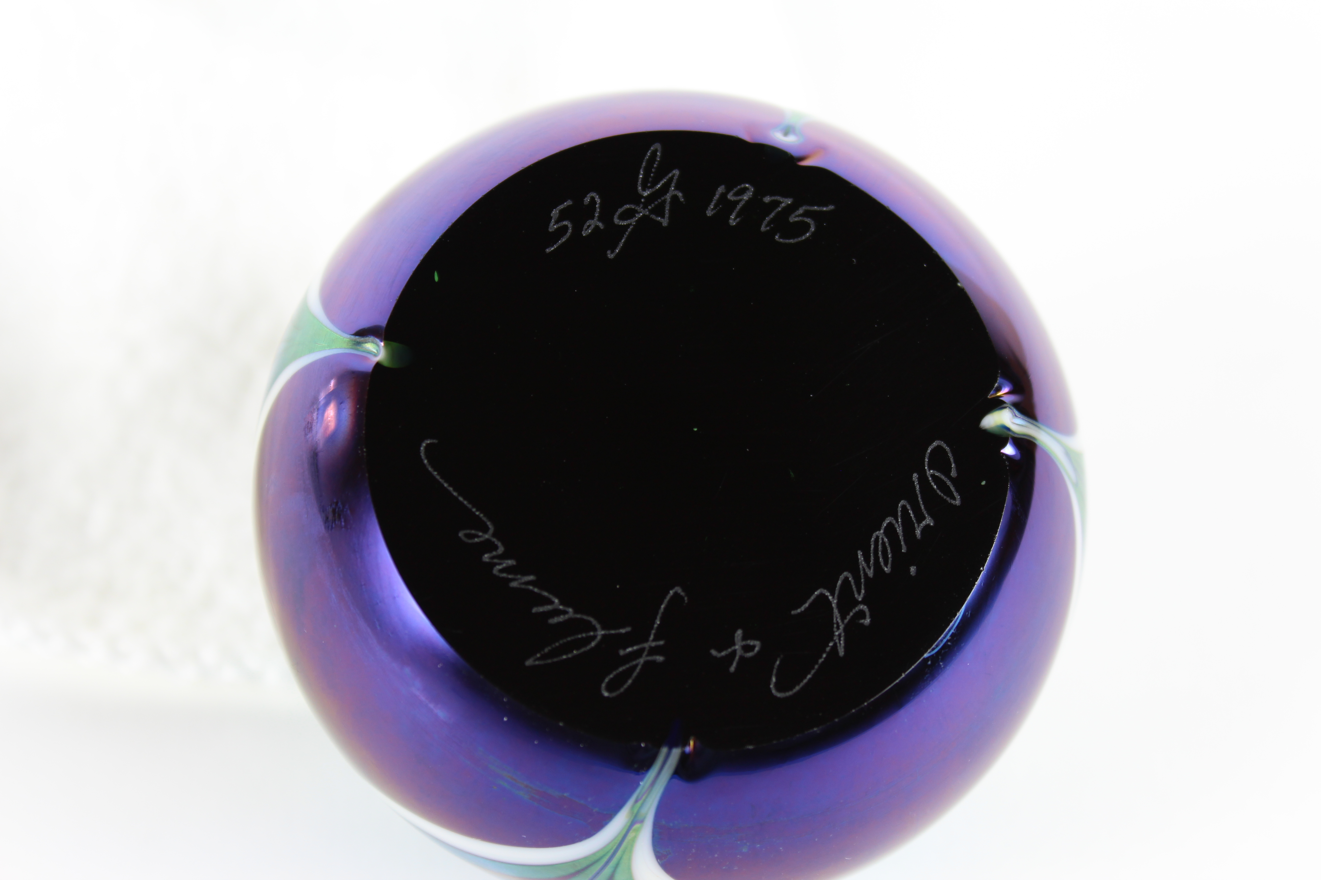 Orient & Flume Geometric Pattern Art Glass Paperweight