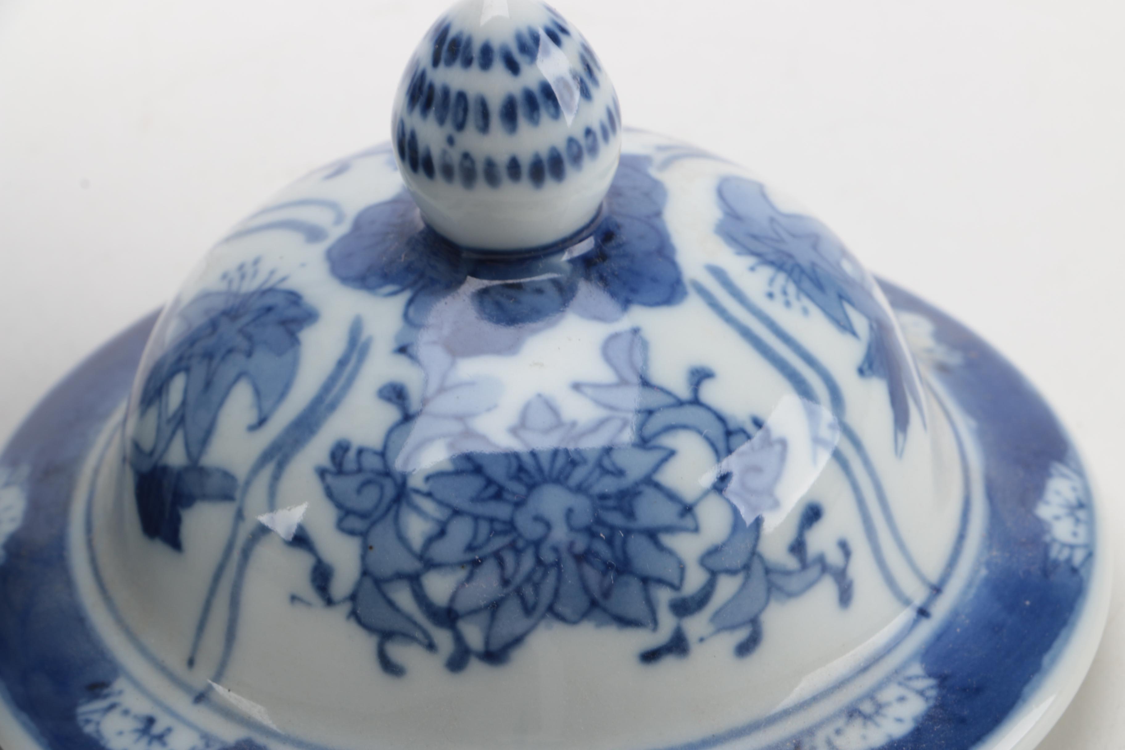 Blue and White Ceramic Ginger Jar and Trinket Box