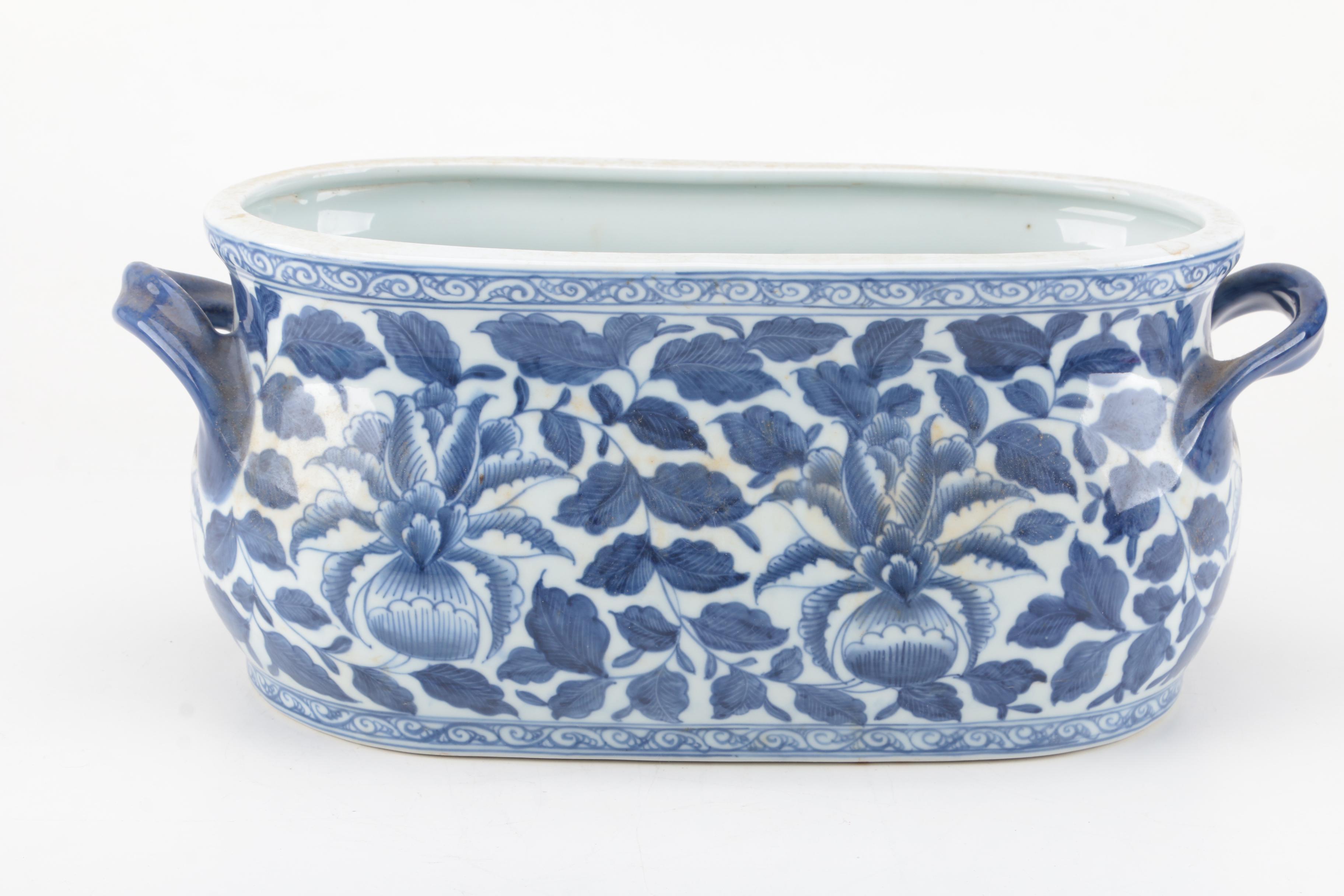 Blue and White Planters