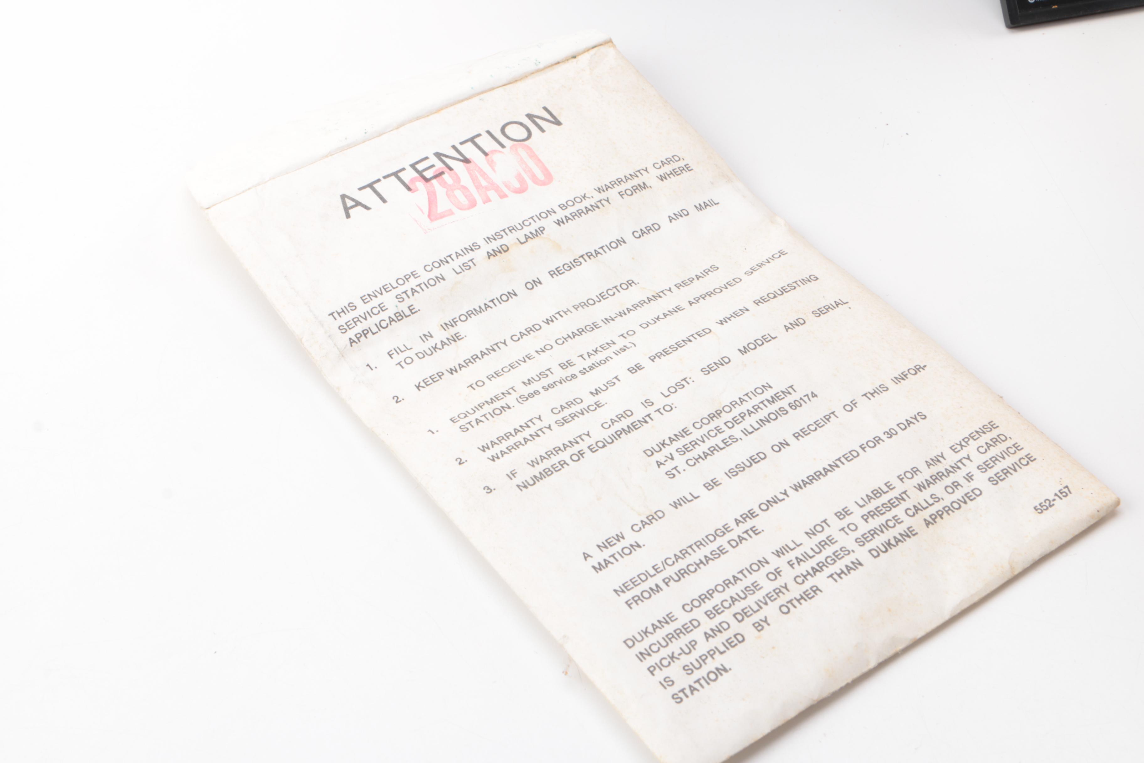 Dukane 28A60 Filmstrip Projector