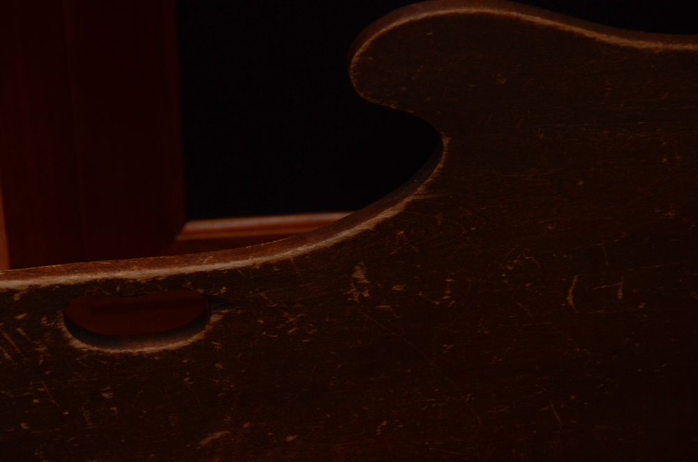 Antique Colonial Revival Baby Cradle with Exposed Dovetail Corner Joints