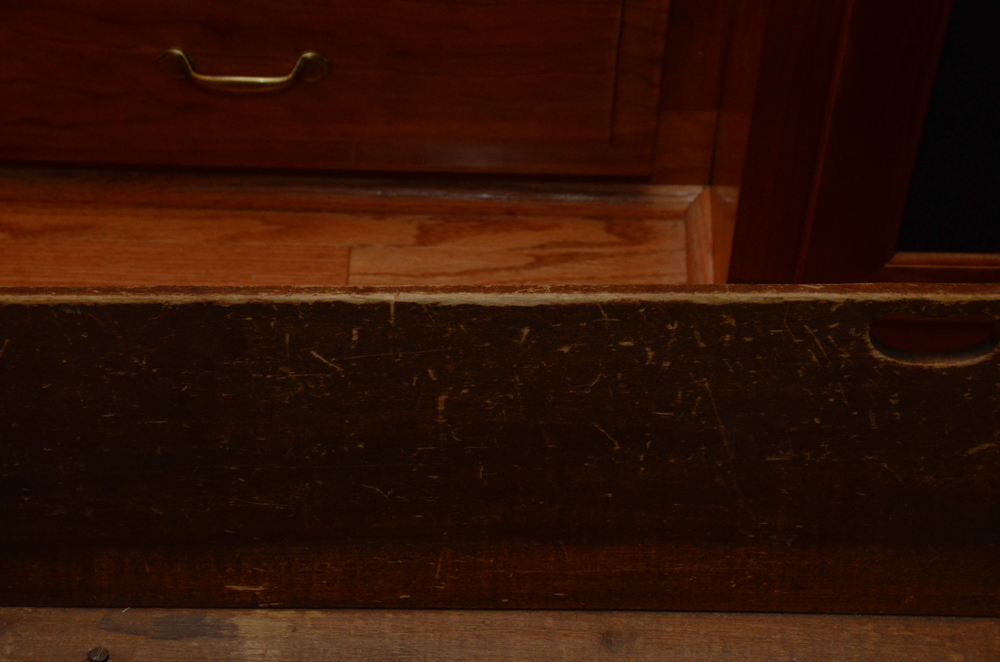 Antique Colonial Revival Baby Cradle with Exposed Dovetail Corner Joints