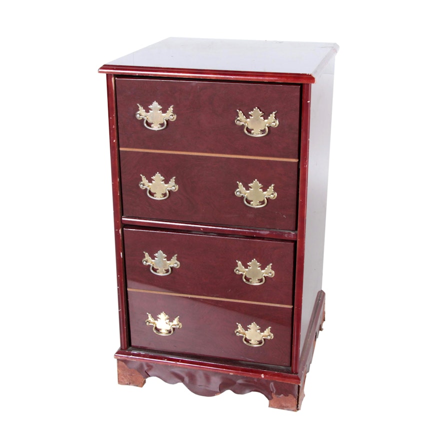 Vintage Chippendale Style Low Chest of Drawers