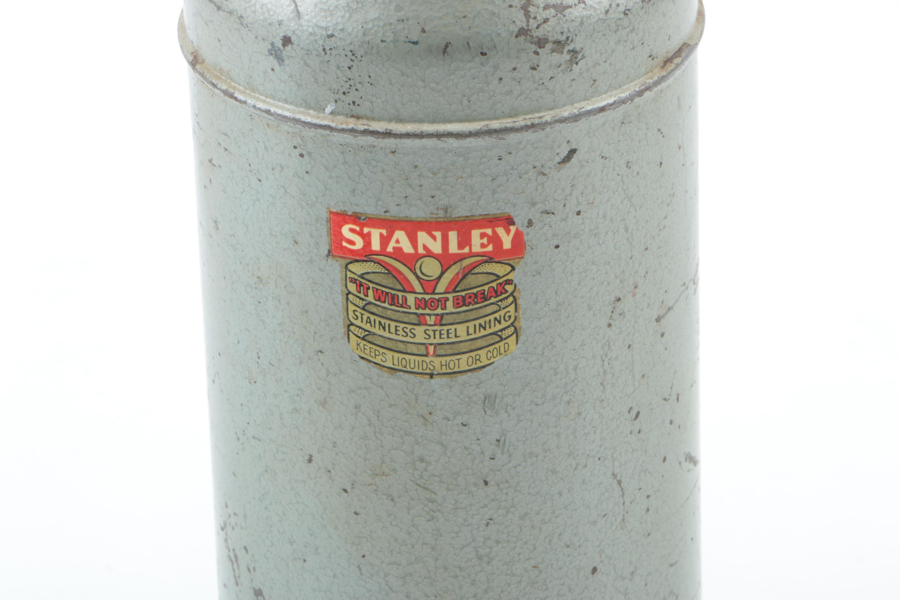 Vintage Stanley Thermos and Two Domed Lunch Boxes