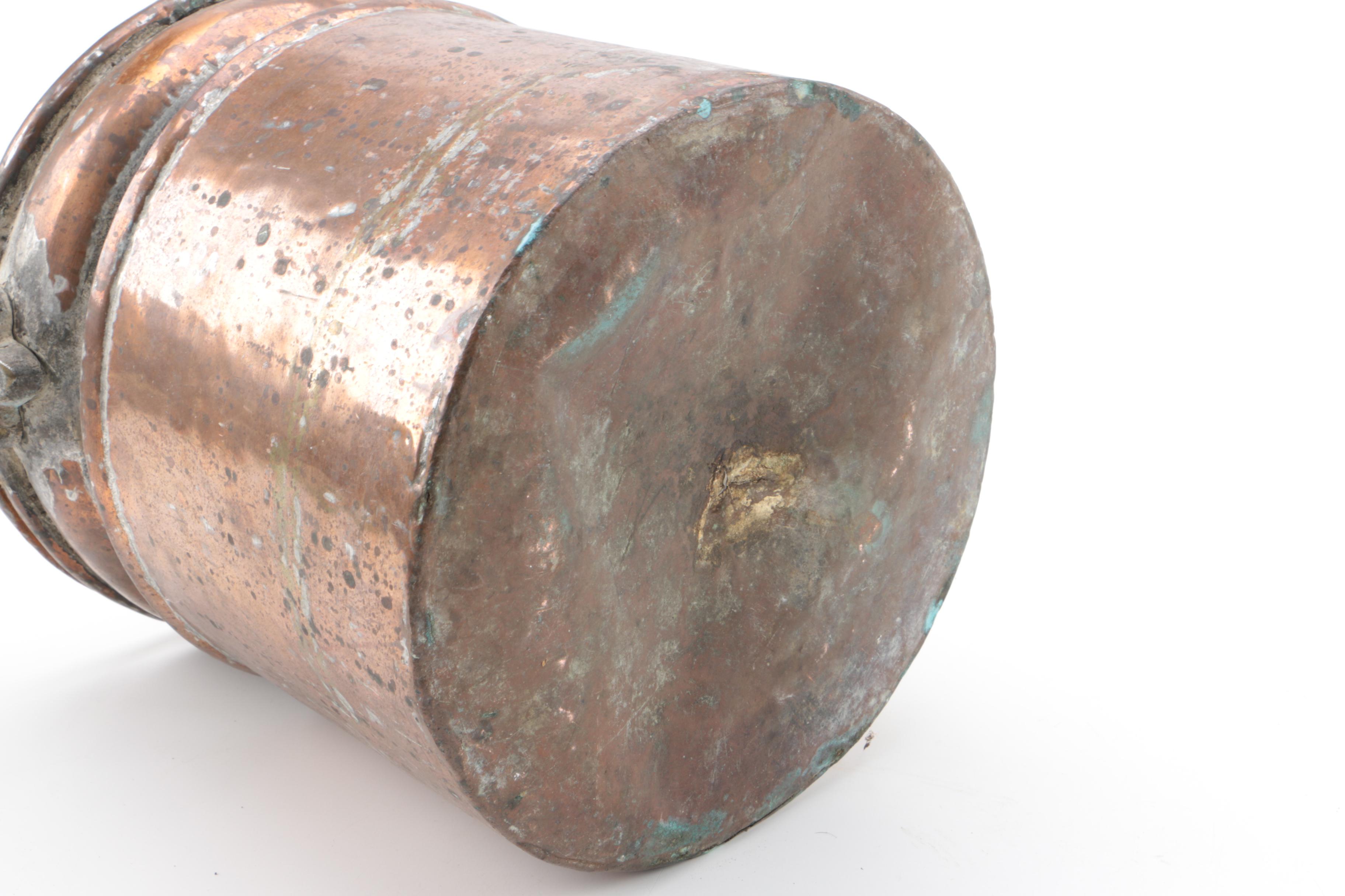 Vintage Tin Lined Copper Pails