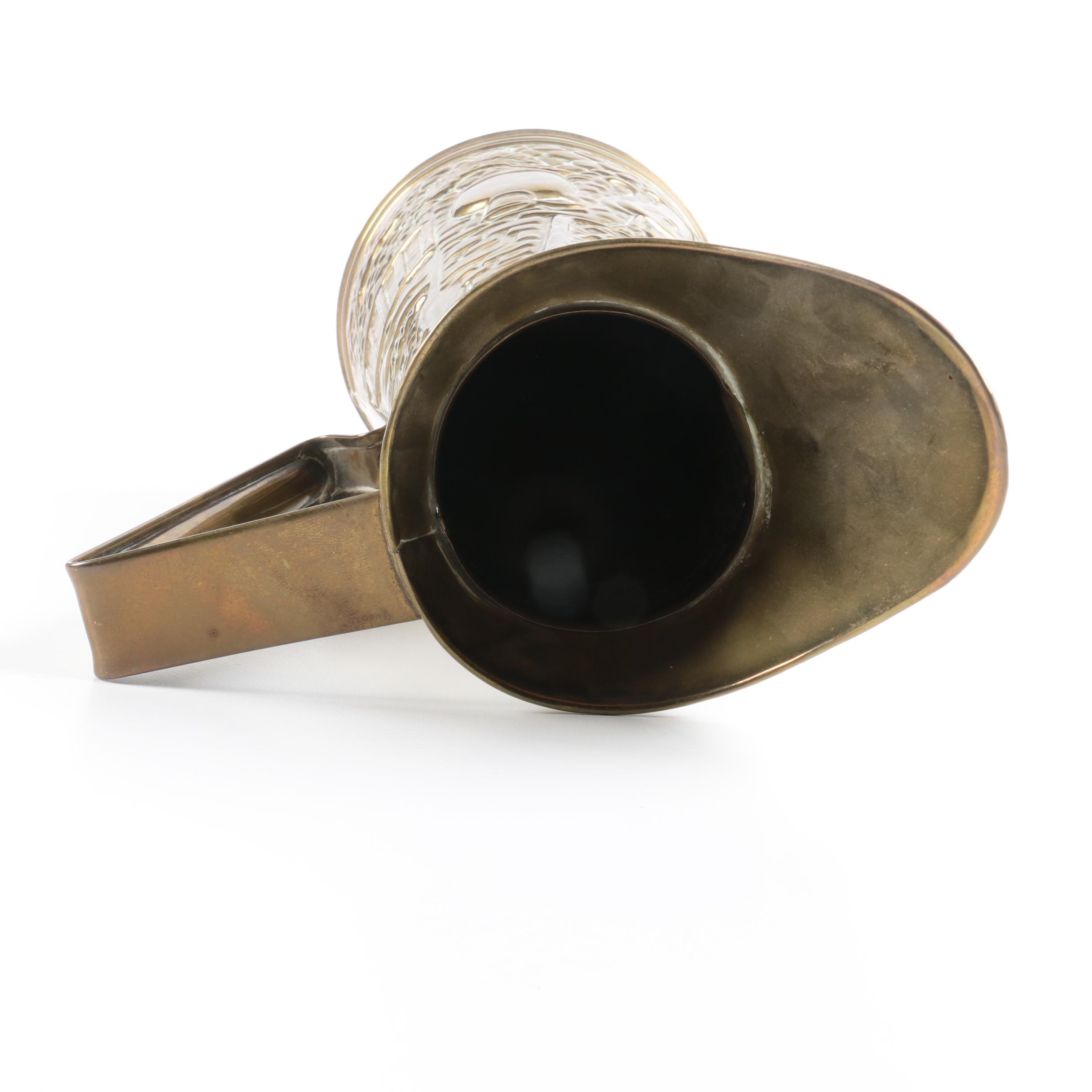 Embossed Copper Pitchers Featuring Peerage