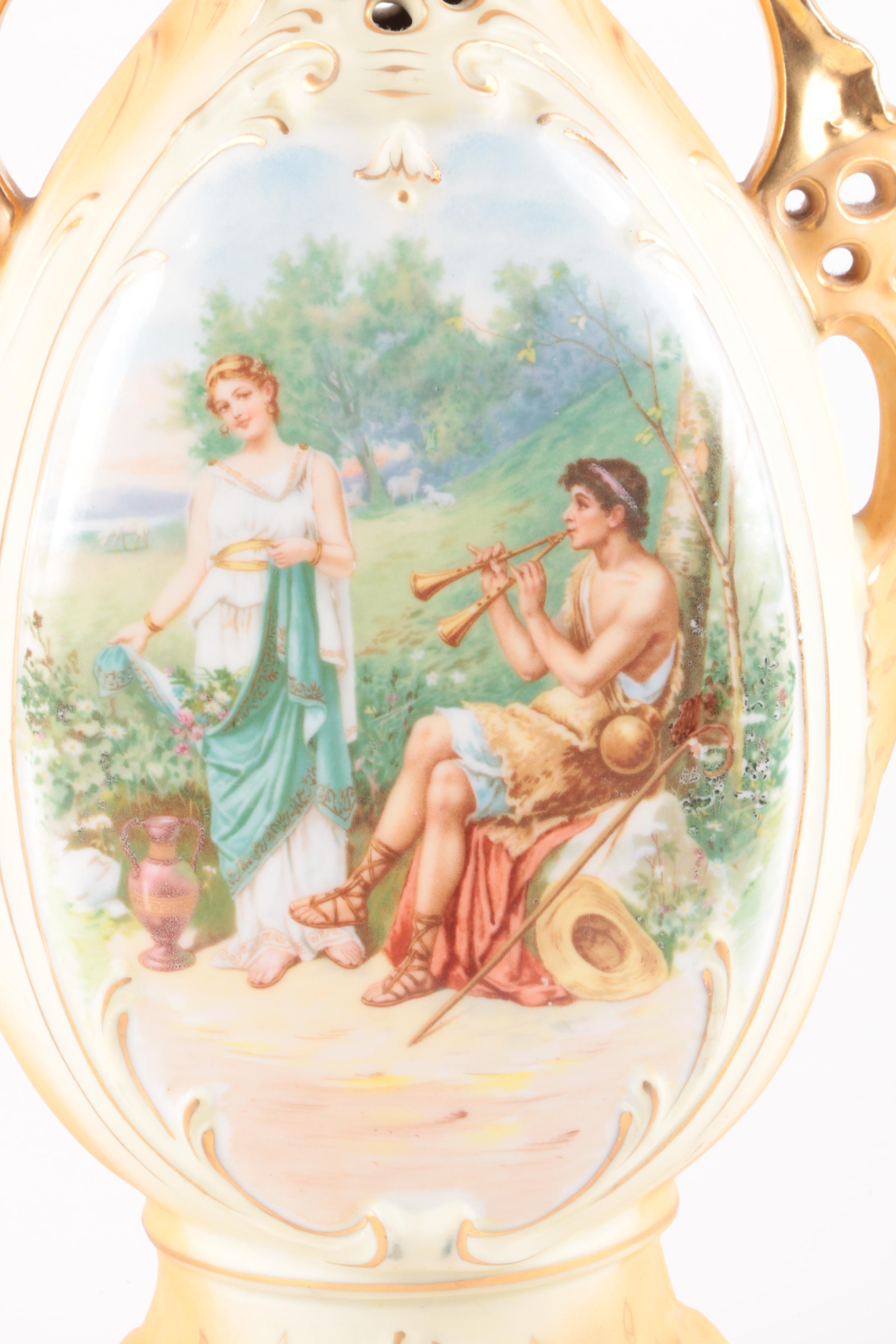 Antique Robert Hanke Austrian Porcelain Vase