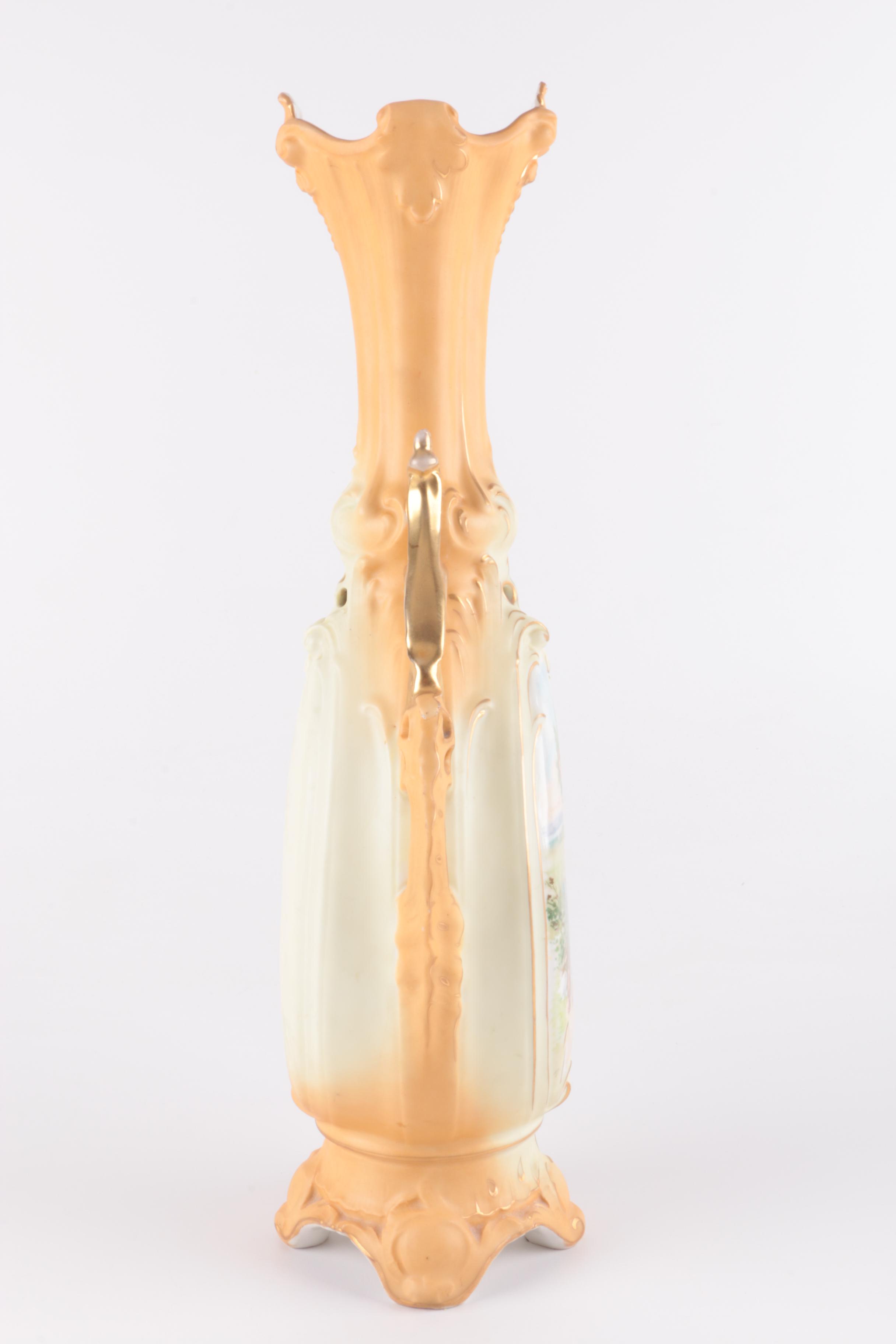 Antique Robert Hanke Austrian Porcelain Vase