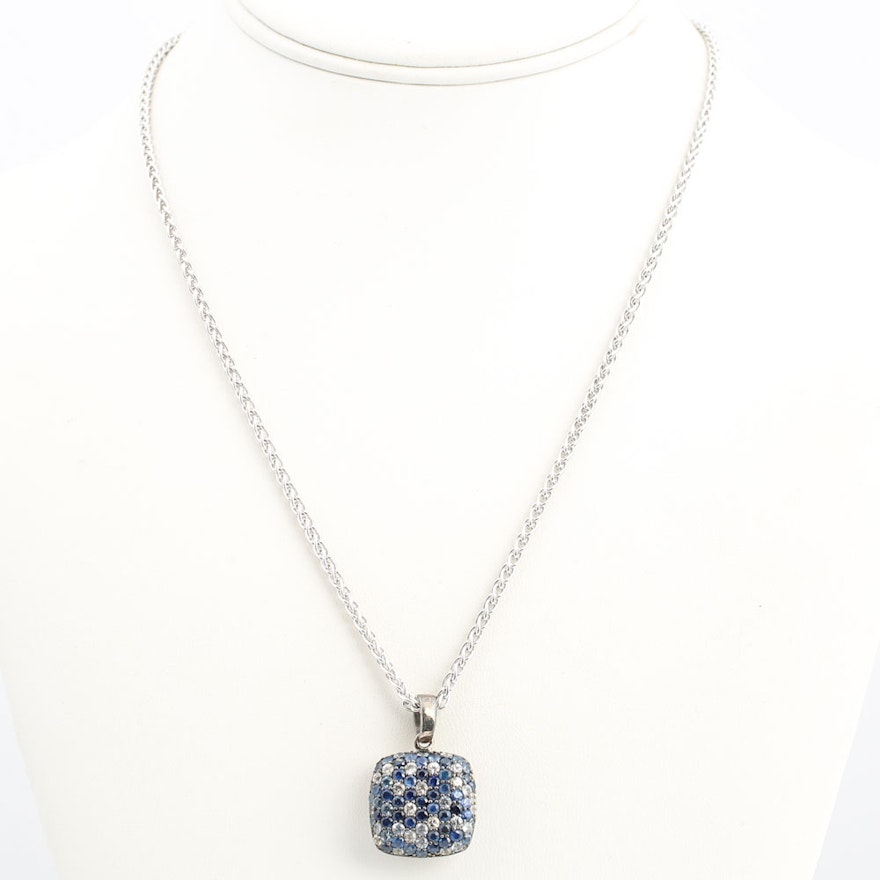 EFFY Sterling Silver Sapphire Pendant Necklace