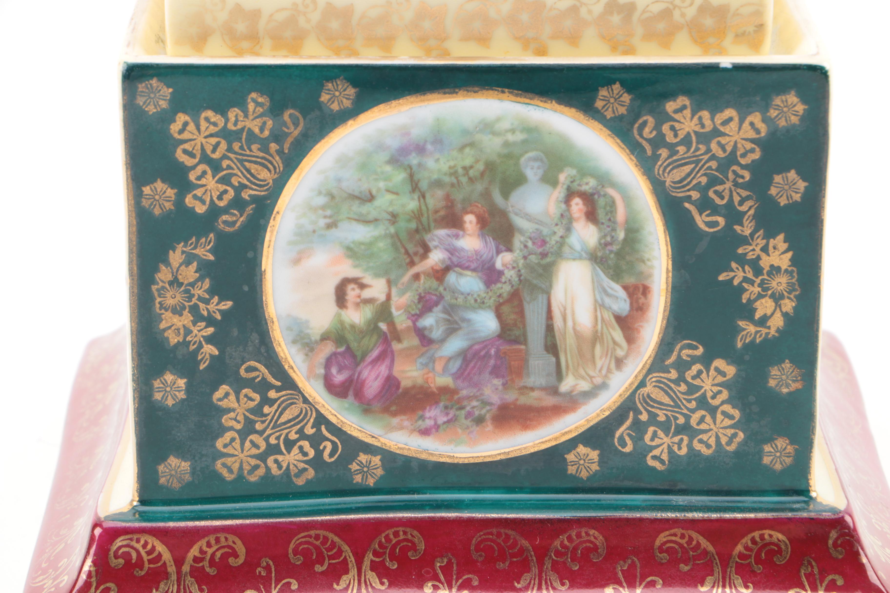 Ackermann and Fritze Royal Vienna Style Porcelain Urn