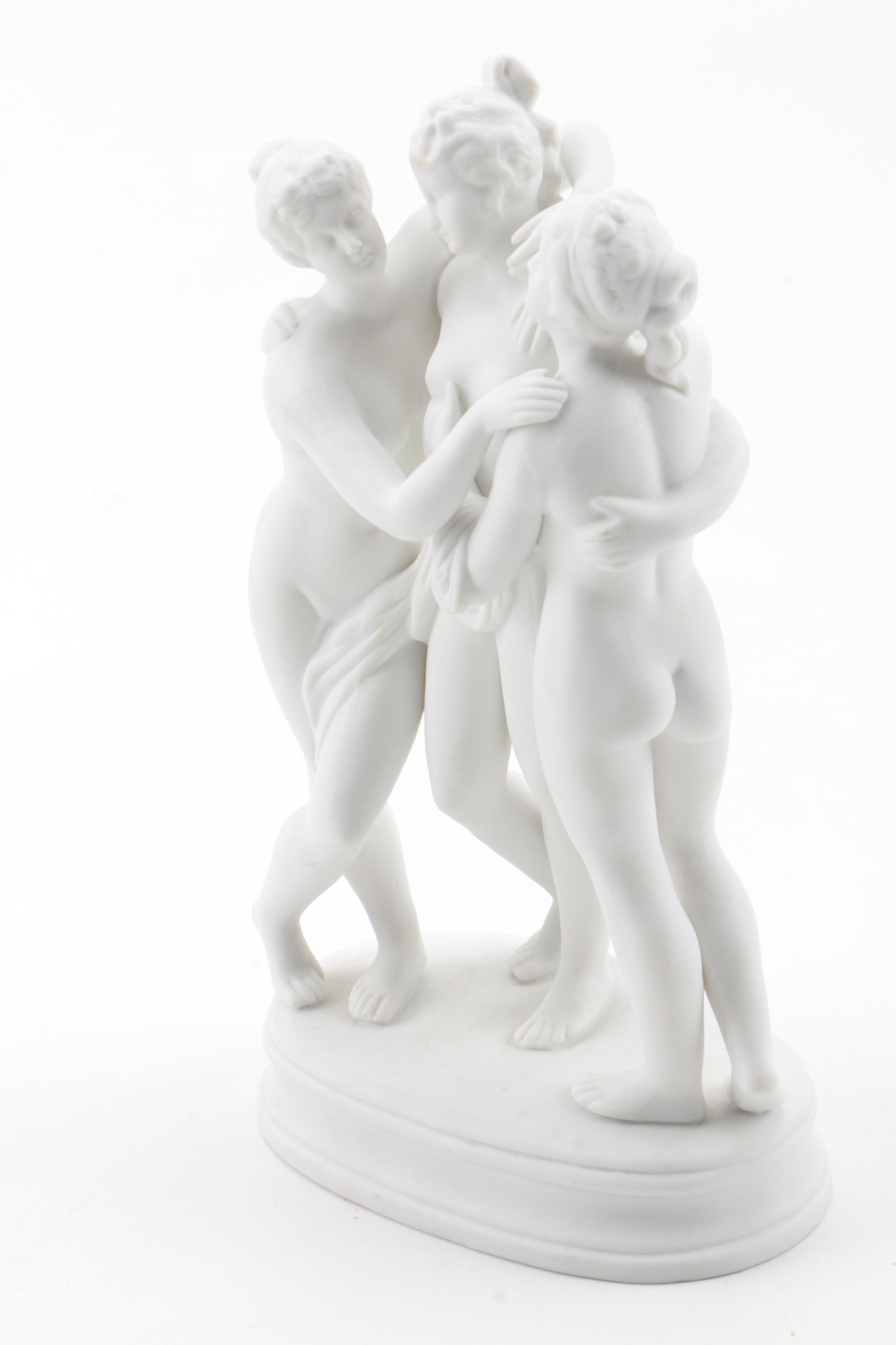 Bisque Reproduction  After The "Three Graces of Canova"