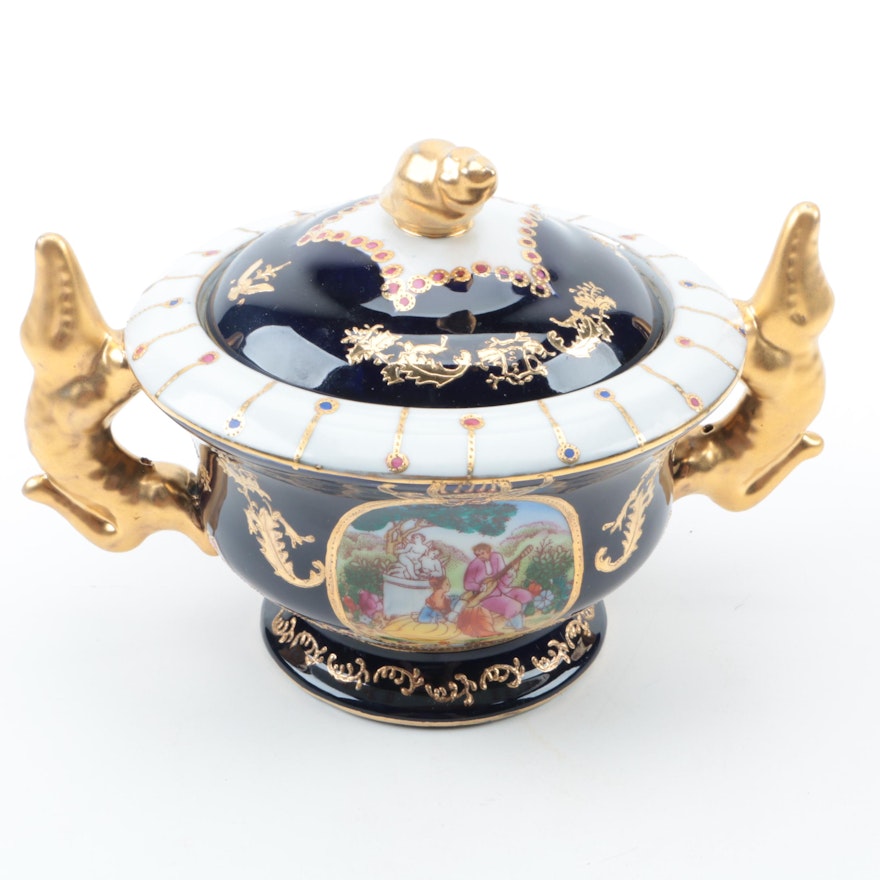 Sèvres Style Porcelain Covered Jar