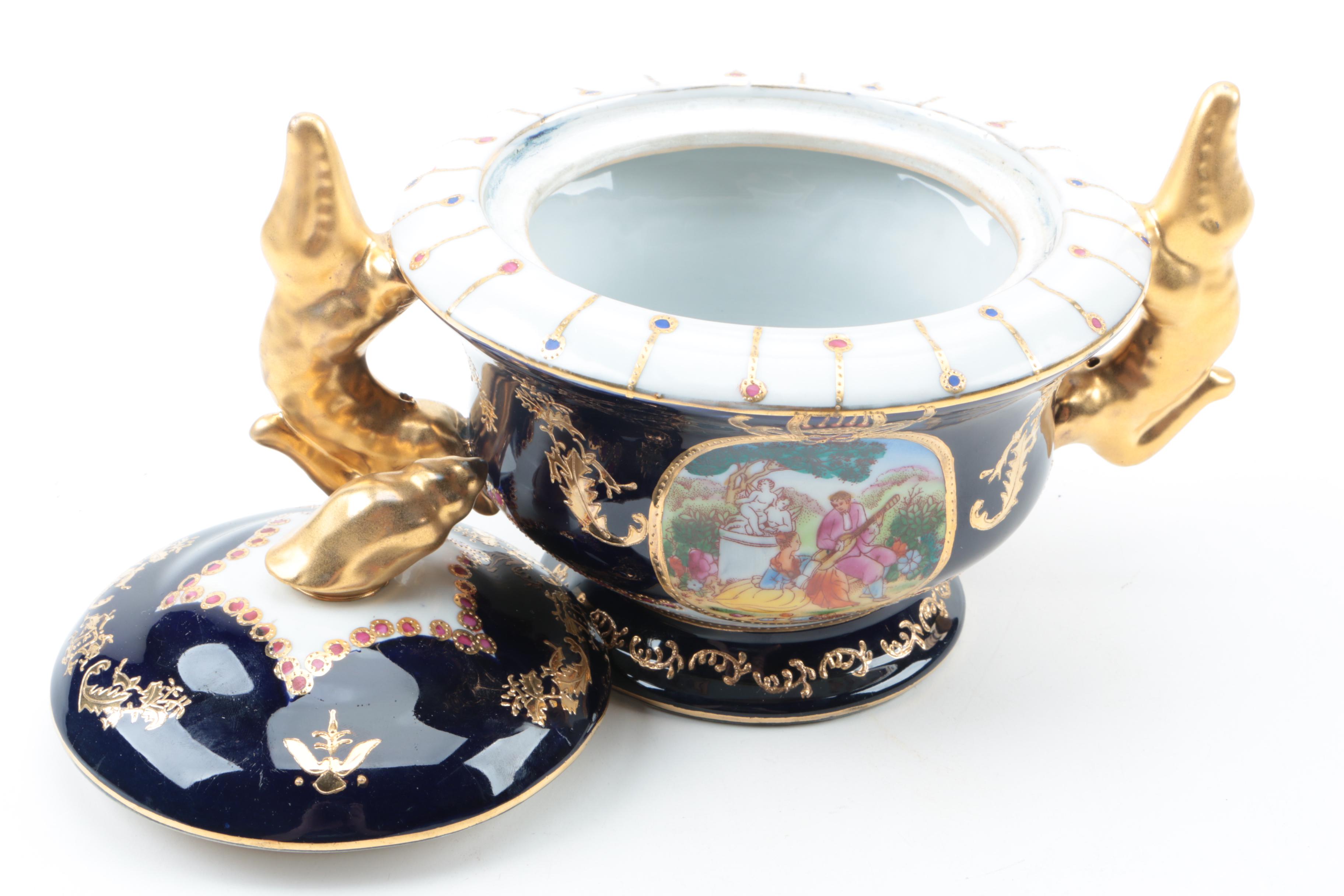 Sèvres Style Porcelain Covered Jar