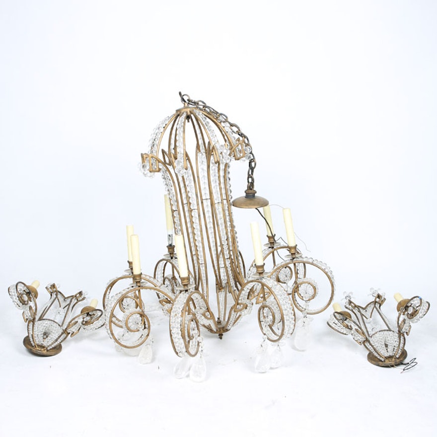 Candelabra Chandelier with Luster Accents