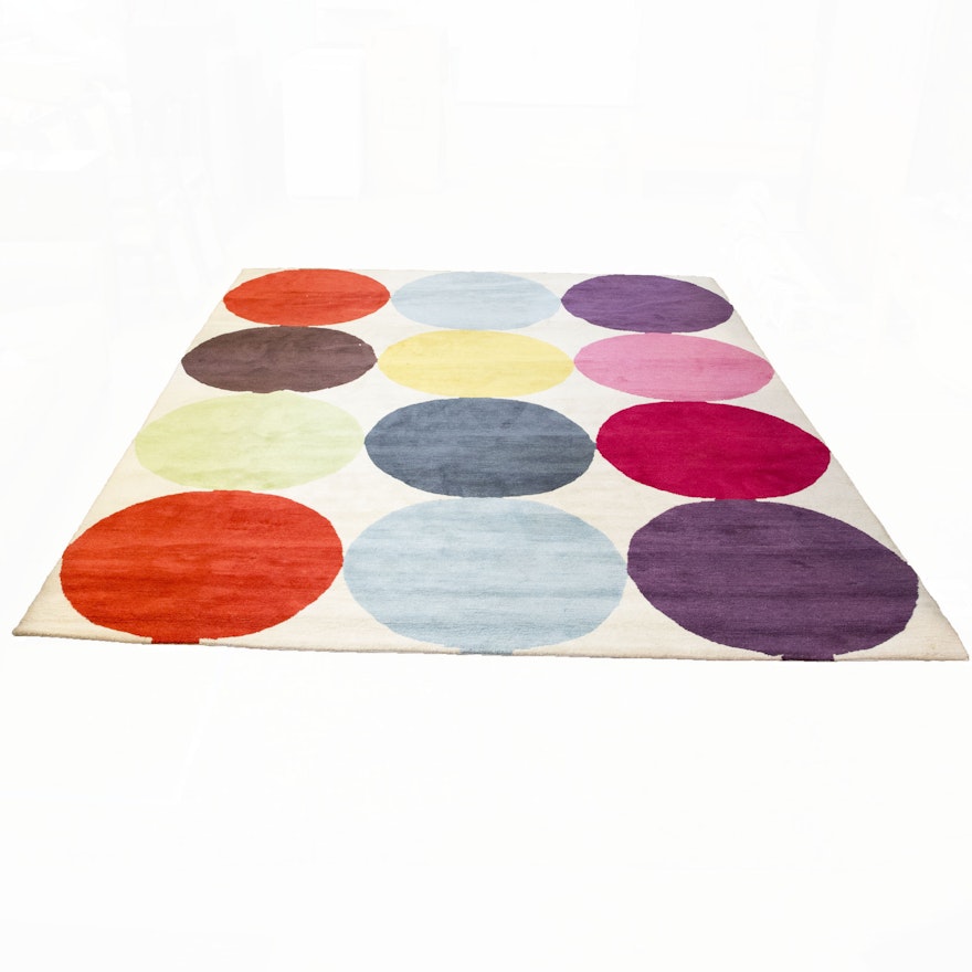 Hand-Knotted Contemporary "Smarties" Room Size Rug